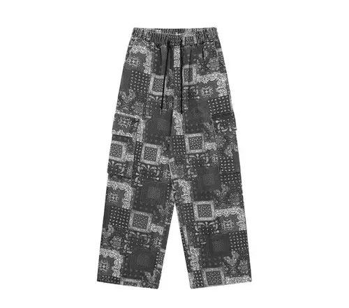 Jean 20AW Indigo Union Japan Black Bandana Paisley Relaxed Pants Size US 32 / EU 48 - 1 Thumbnail