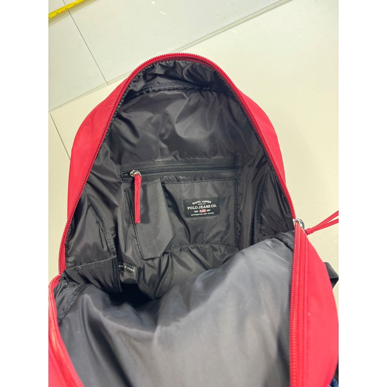 Polo Ralph Lauren Polo Jeans Co. Ralph Lauren Backpack Bookbag Red‎ Travel BAG Size ONE SIZE - 5 Thumbnail