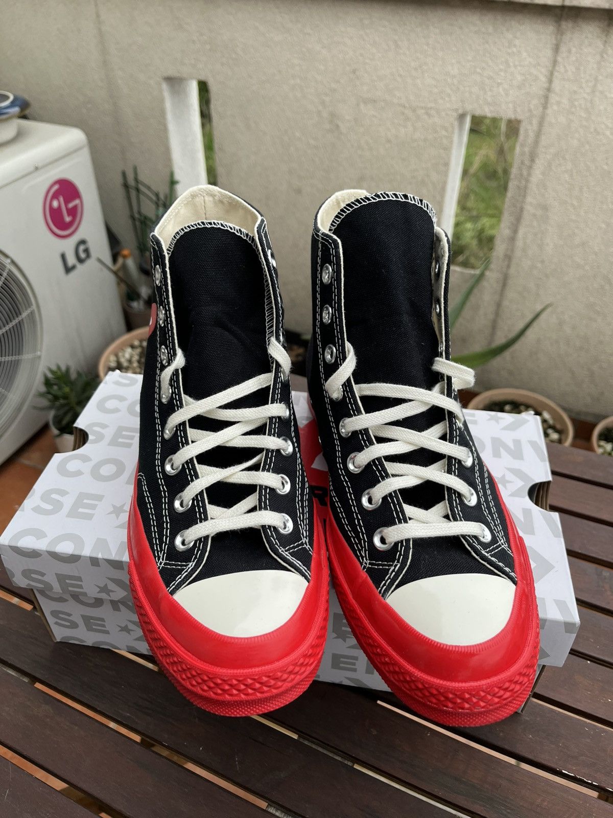 Comme des Garcons × Converse Converse X Comme Des Garçons Chuck 70 High Top Red Sole Size US 9.5 / EU 42-43 - 6 Thumbnail