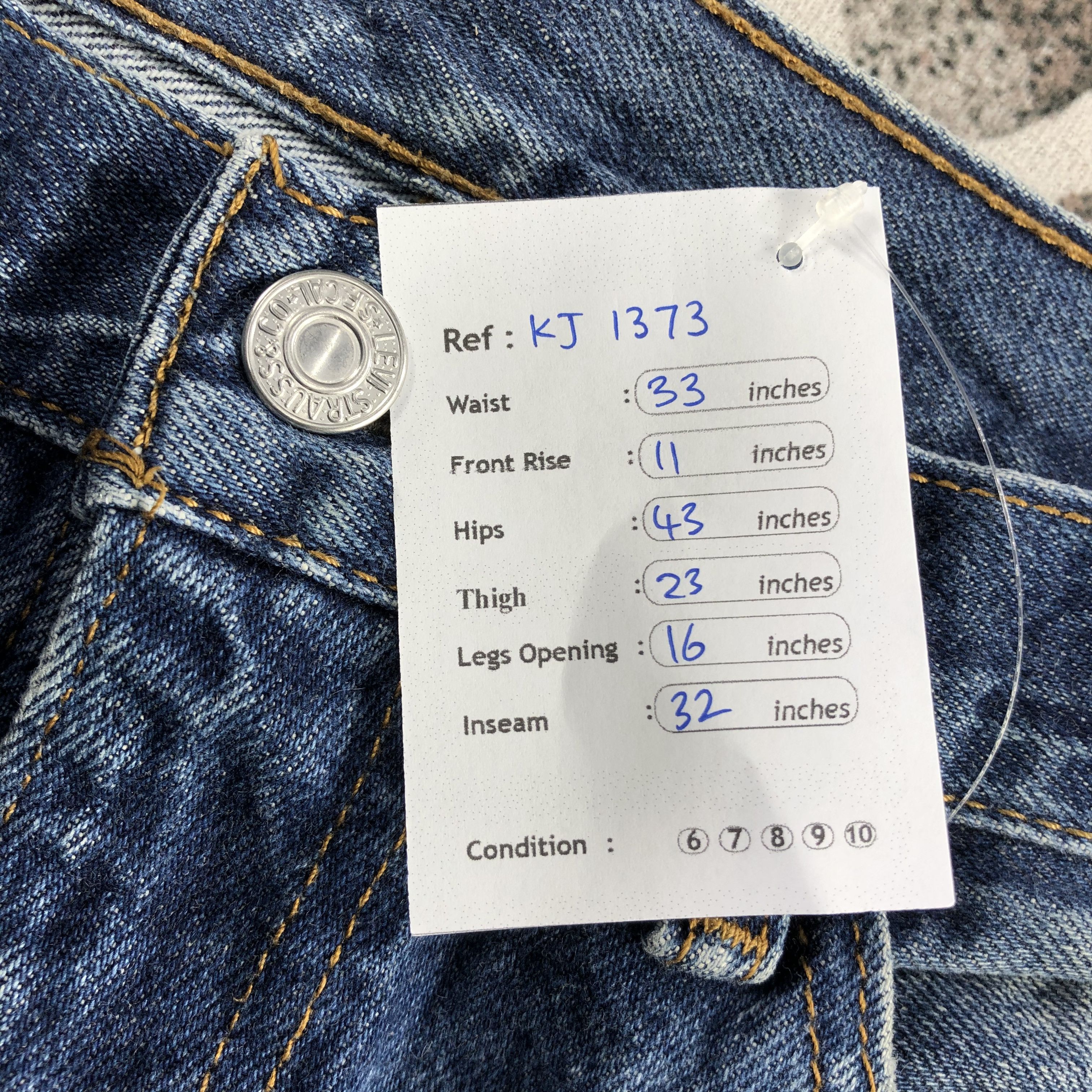 Levi's Vintage Levis 505 Jeans Blue Wash Denim KJ1373 Size US 32 / EU 48 - 13 Thumbnail