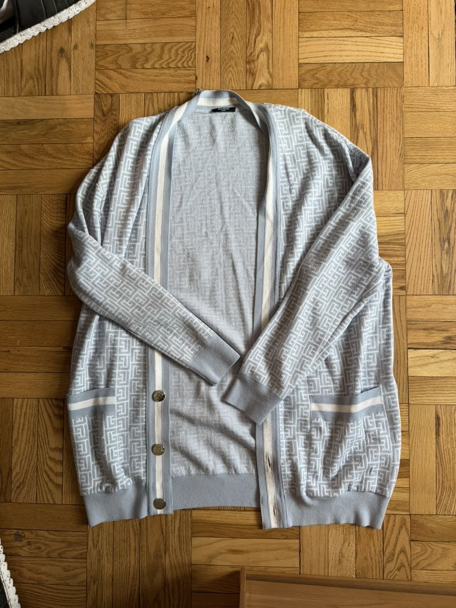 Balmain Balmain oversized monogram cardigan Size US XXL / EU 58 / 5 - 1 Thumbnail