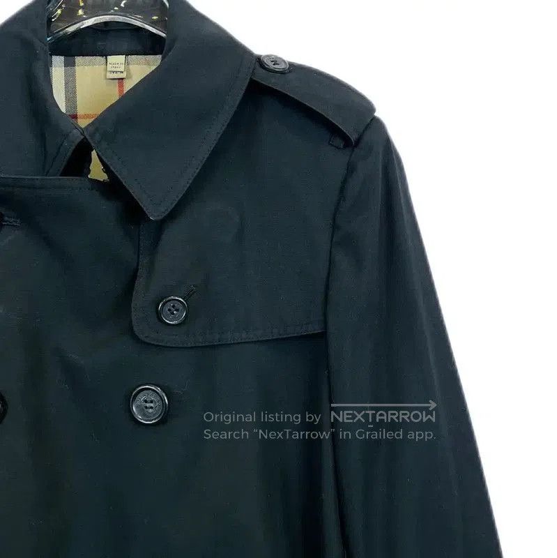 Burberry Burberry Black Cotton Mid-Length Trench Coat. Size S / US 4 / IT 40 - 3 Thumbnail