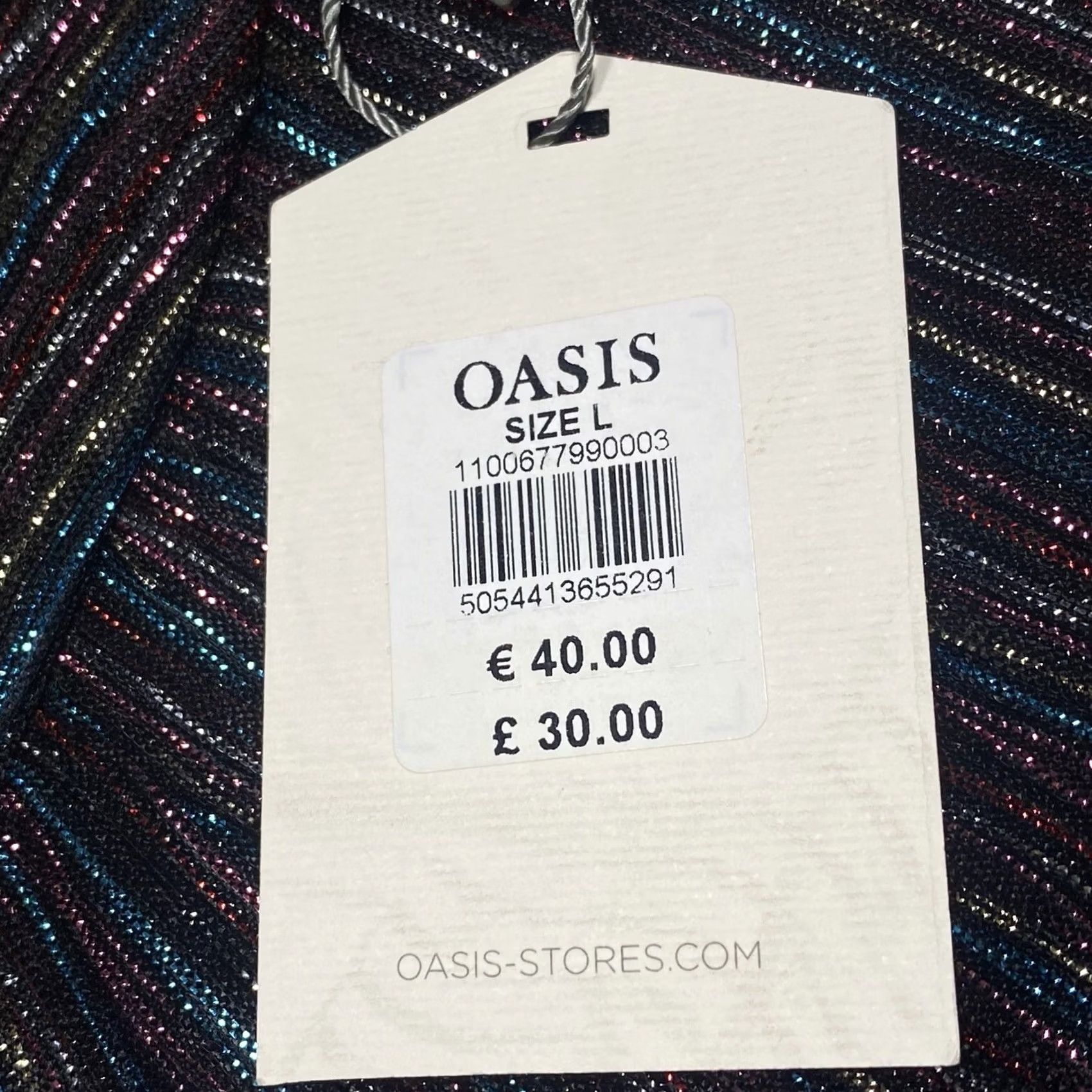 Vintage Oasis Halter Neck Top Striped Multicoloured L Women’s BNWT Summer Casual Party/Cocktail Shirt Size L / US 10 / IT 46 - 4 Thumbnail