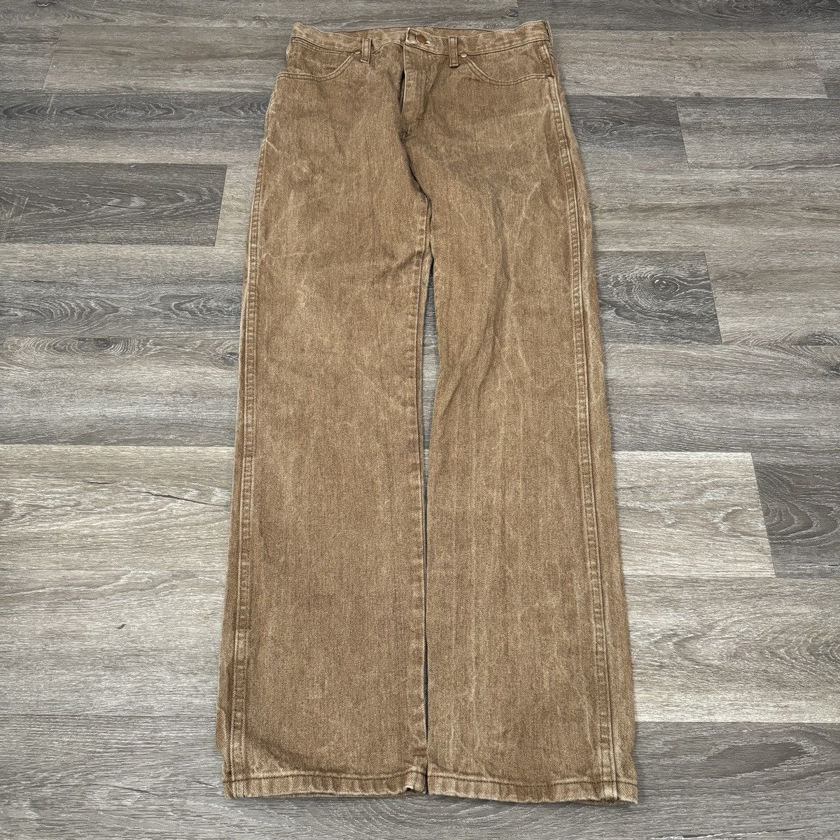 Vintage × Wrangler Vintage 90s wrangler mocha brown wide leg essential jeans Size US 33 - 2 Thumbnail