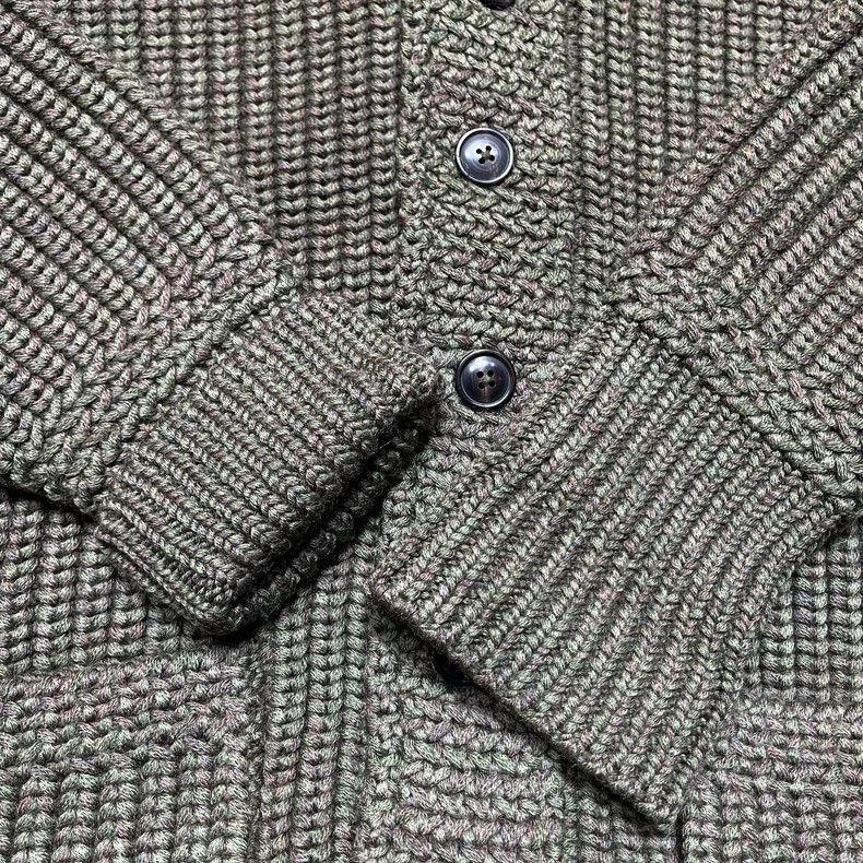 RRL Ralph Lauren RRL Ralph Lauren Thick sweater, green fruit collar, knitte Size US L / EU 52-54 / 3 - 6 Thumbnail
