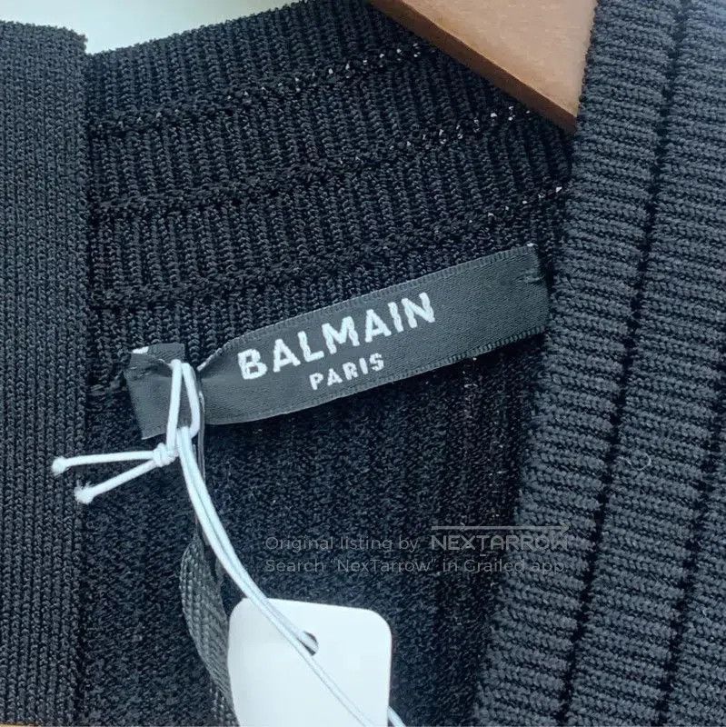 Balmain Balmain Black Cotton Long Sleeve Dress . Size S / US 4 / IT 40 - 5 Thumbnail