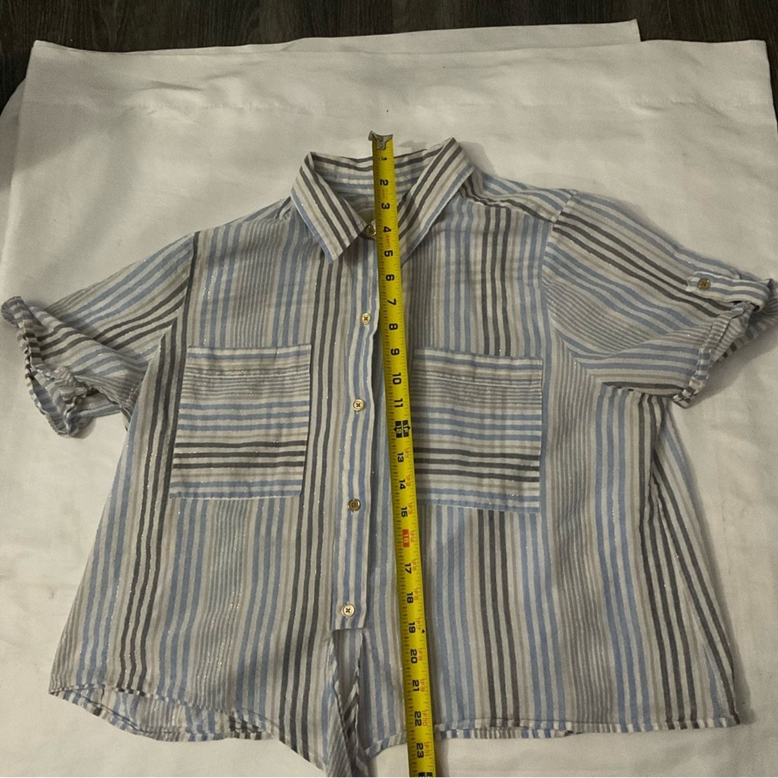 Michael Kors MiCHAEL Michael Kors Cropped Blouse Front Tie XL Size XL / US 12-14 / IT 48-50 - 7 Thumbnail