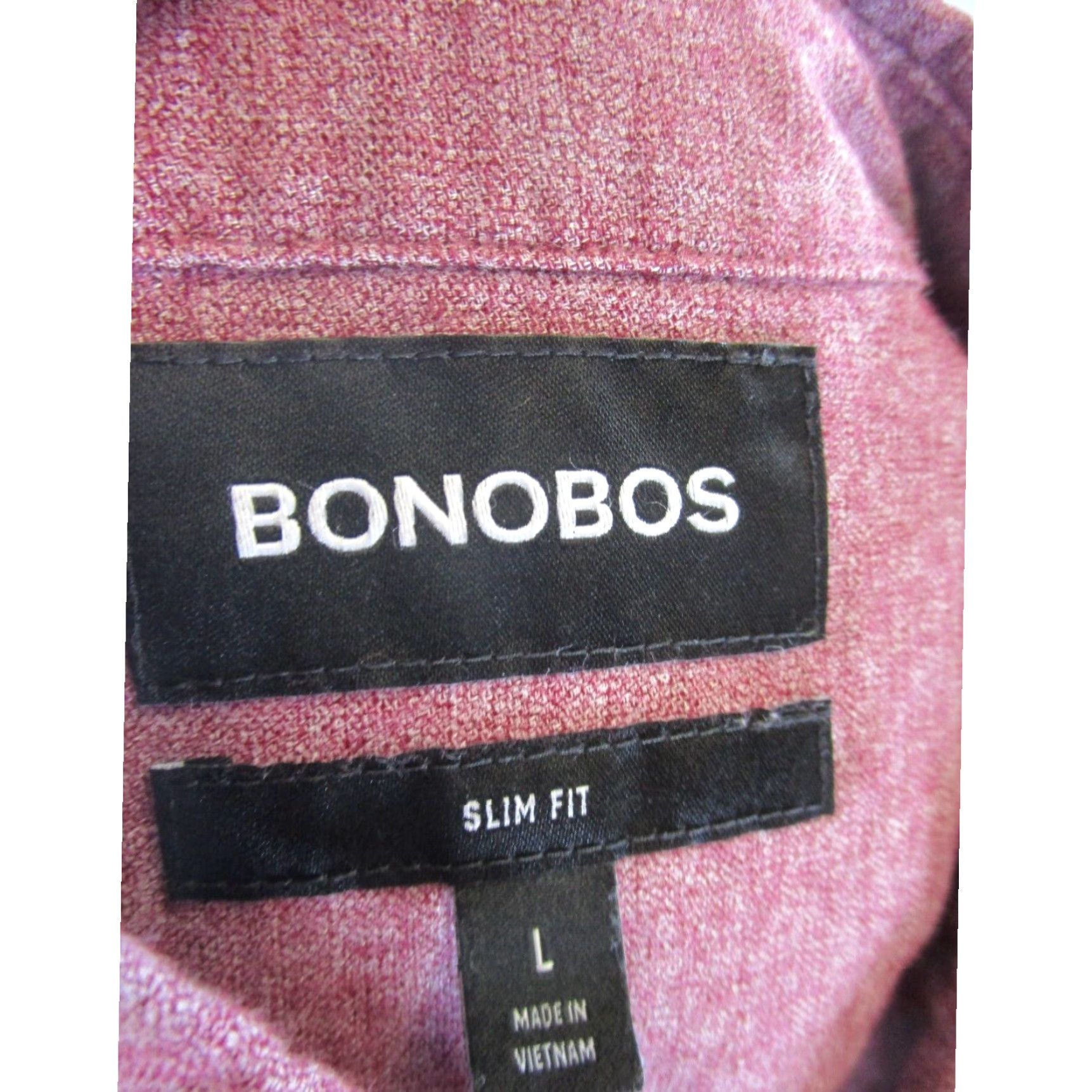 Bonobos Mens Slim Red Cotton Shirt Large Bonobos Size US L / EU 52-54 / 3 - 7 Thumbnail