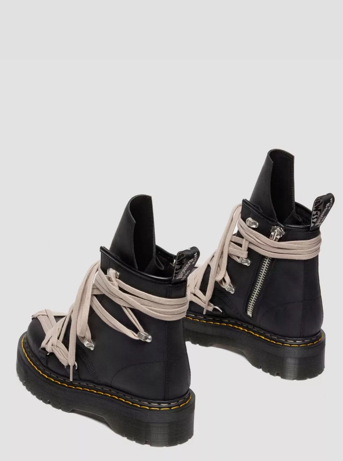 Dr. Martens × Rick Owens Rick Owens x Dr. Martens 1460 Megalace Quad RO - US 10 Size US 10 / EU 43 - 4 Thumbnail