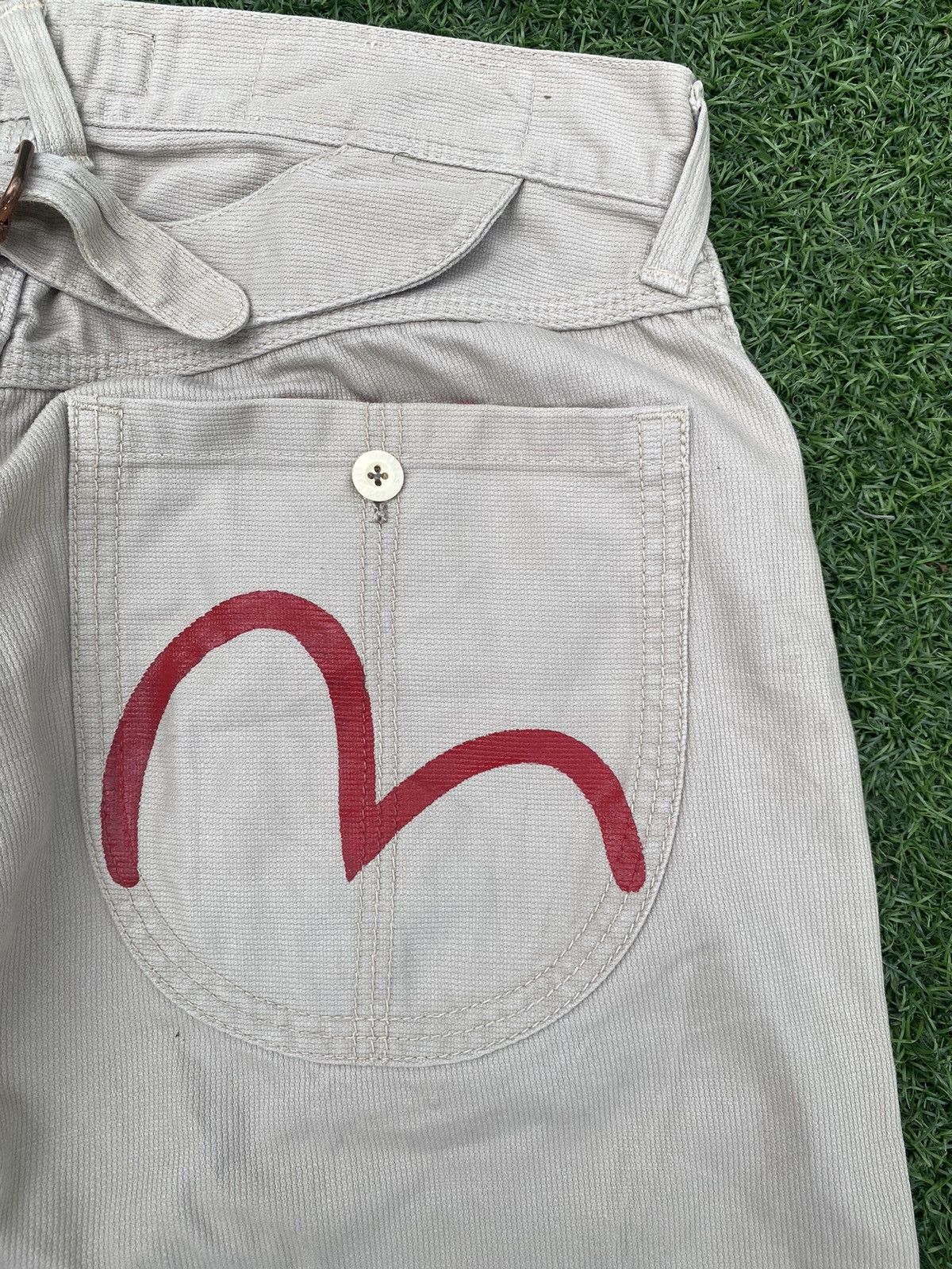 Evisu EVISU YAMANE RED CAT N SEA GULLS LOGO STRAIGHT PANTS Size US 31 - 4 Thumbnail
