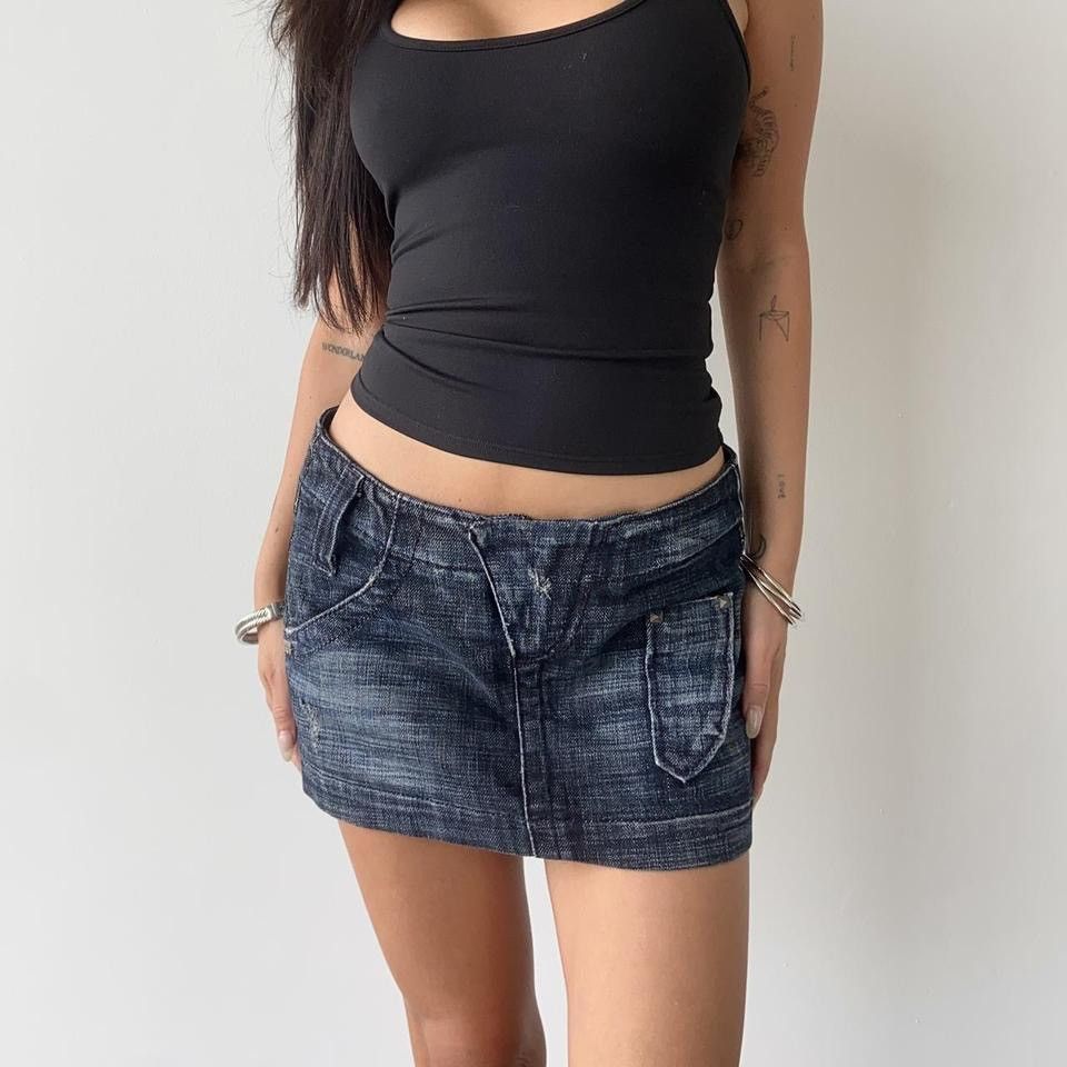 Miss Sixty Miss Sixty Denim Mini Skirt Size 24" / US 00 / IT 34 - 2 Thumbnail
