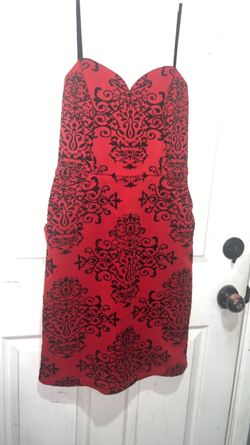 Other Women's B. Darlin Red & Black Patterned Mini Dress 13/14 Size M / US 6-8 / IT 42-44 - 1 Thumbnail