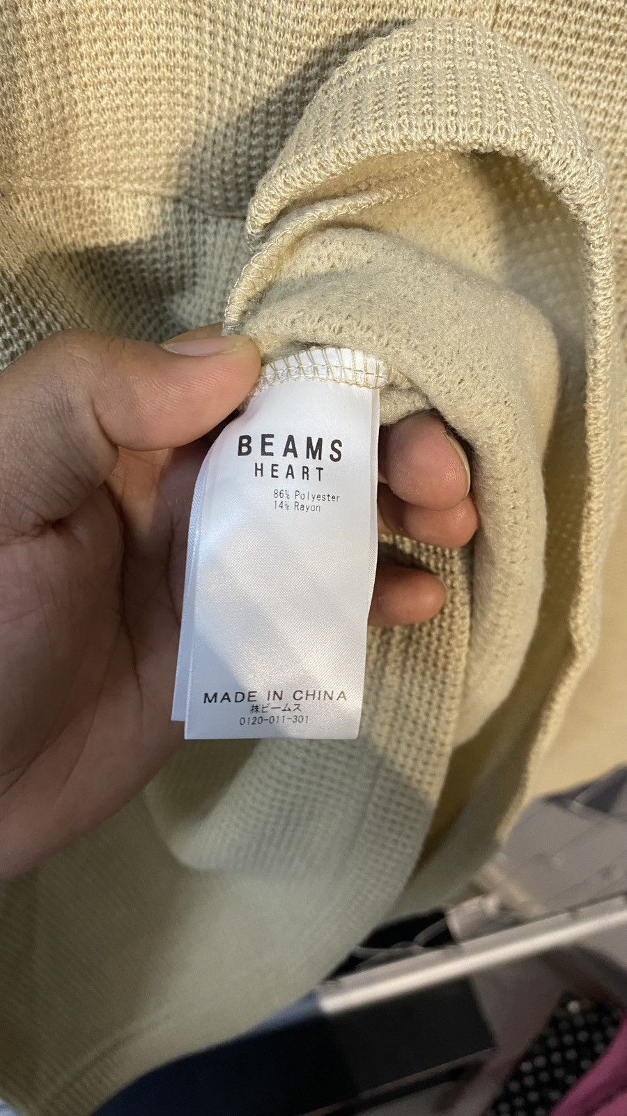 Beams Plus BEAMS HEART LONG SLEEVE WAFFLE TEE Size US L / EU 52-54 / 3 - 6 Thumbnail