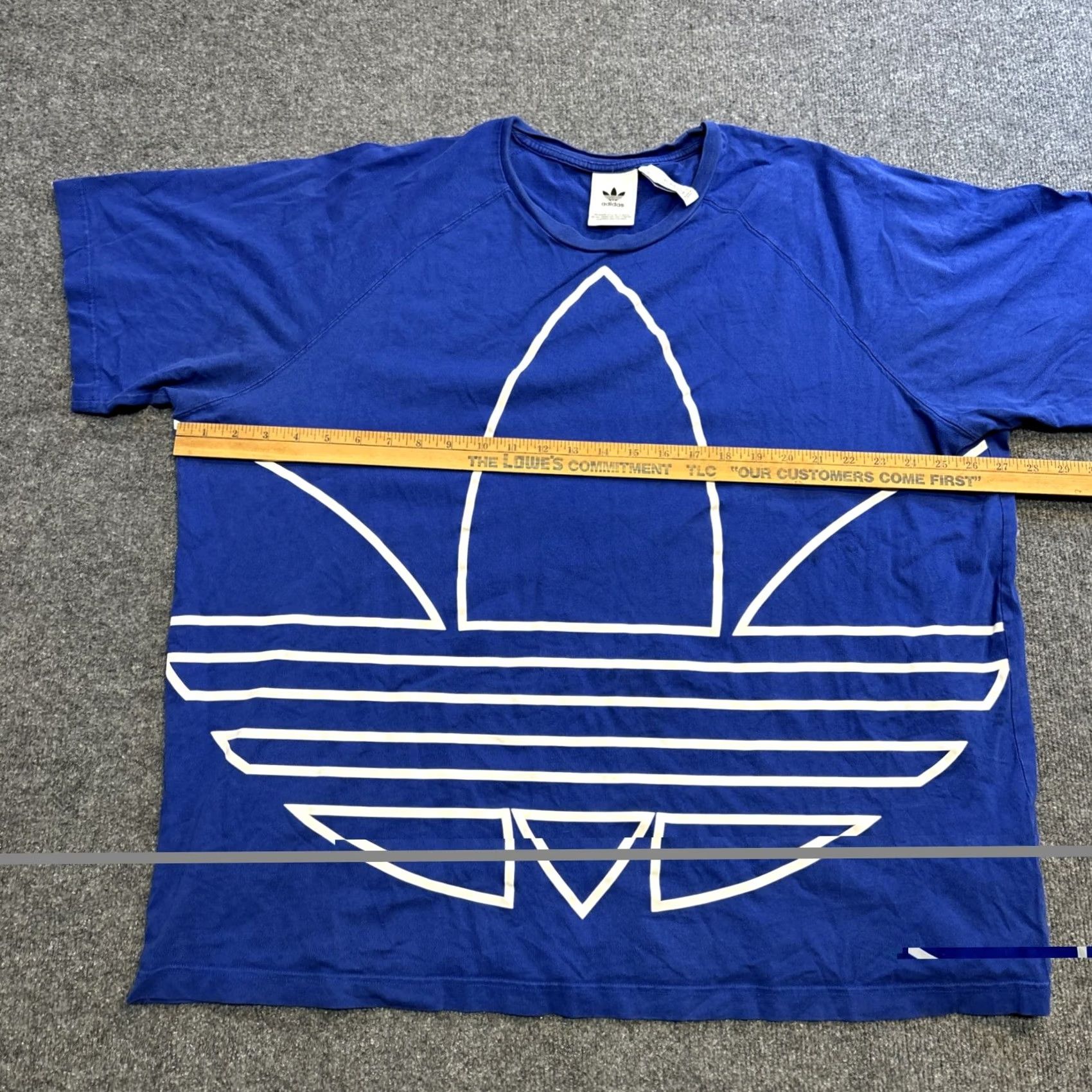 Adidas Adidas Originals Big Trefoil Outline Shirt - Mens 2XL Blue White - Vintage Condition Size US XXL / EU 58 / 5 - 4 Thumbnail