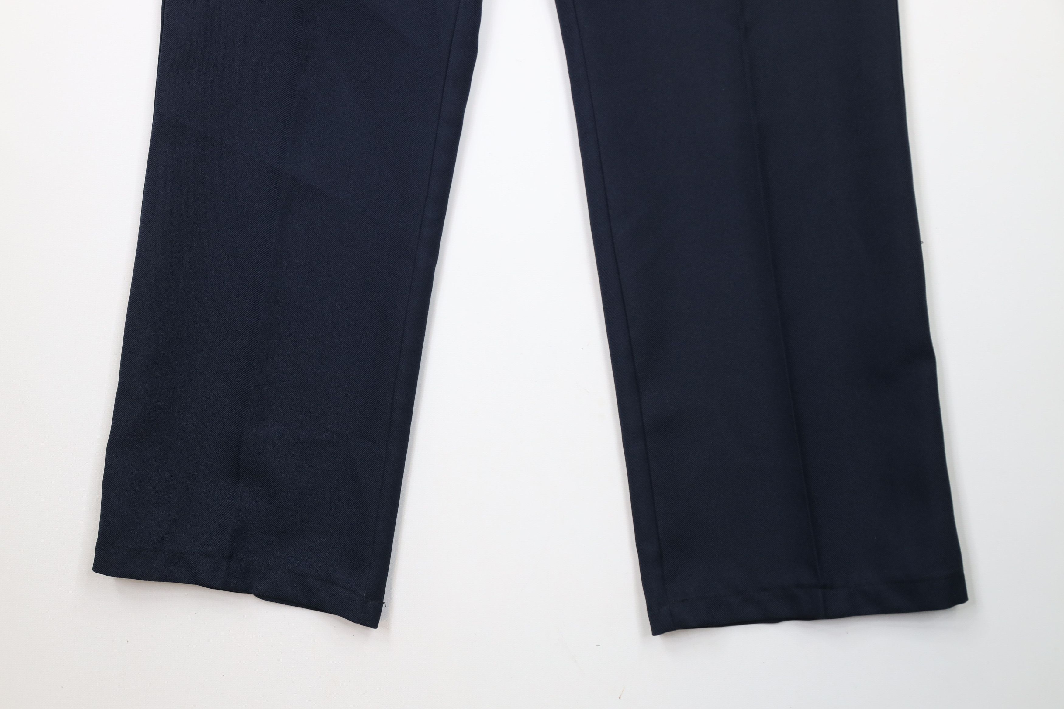 Vintage Vintage 90s Streetwear Distressed Wide Leg Chino Pants Navy Size US 32 / EU 48 - 4 Thumbnail
