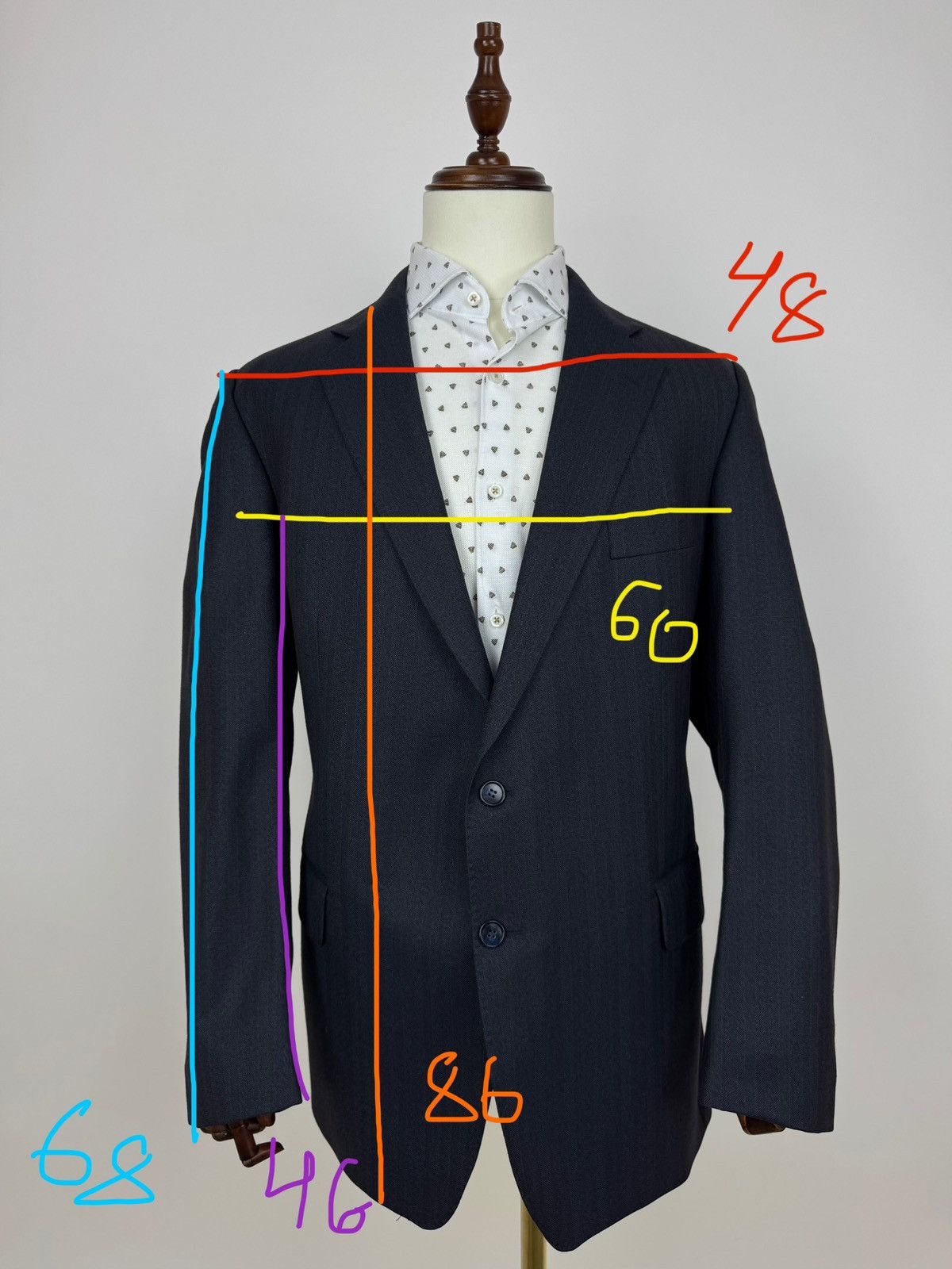 Magee Magee David Tompson Jedburgh Hawick Scotland tweed blazer Size 46R - 17 Thumbnail