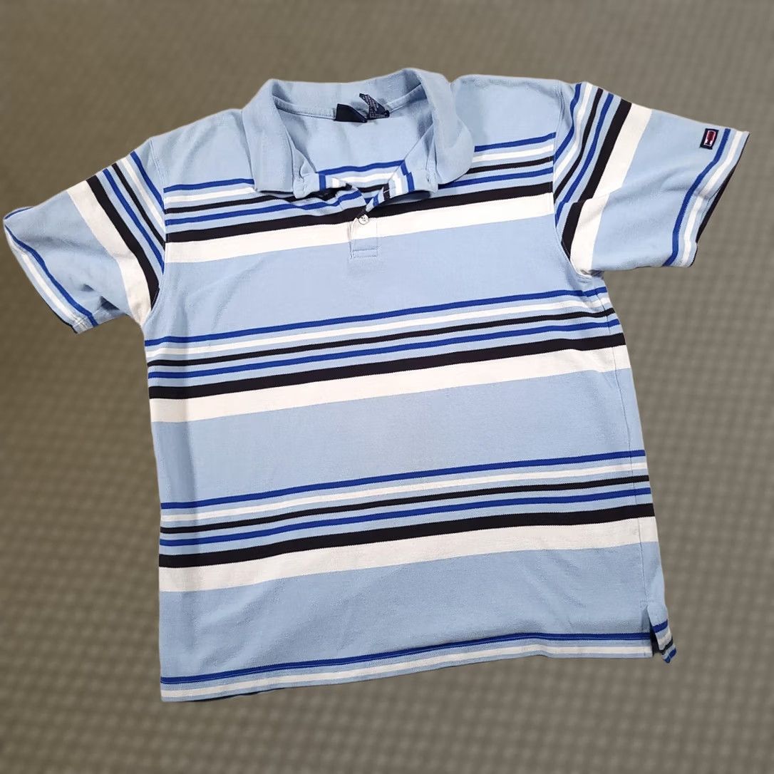 Bugle Boy VINTAGE Bugle Boy Striped Polo Shirt Mens Large Grunge Golf Shirt Size US L / EU 52-54 / 3 - 1 Thumbnail