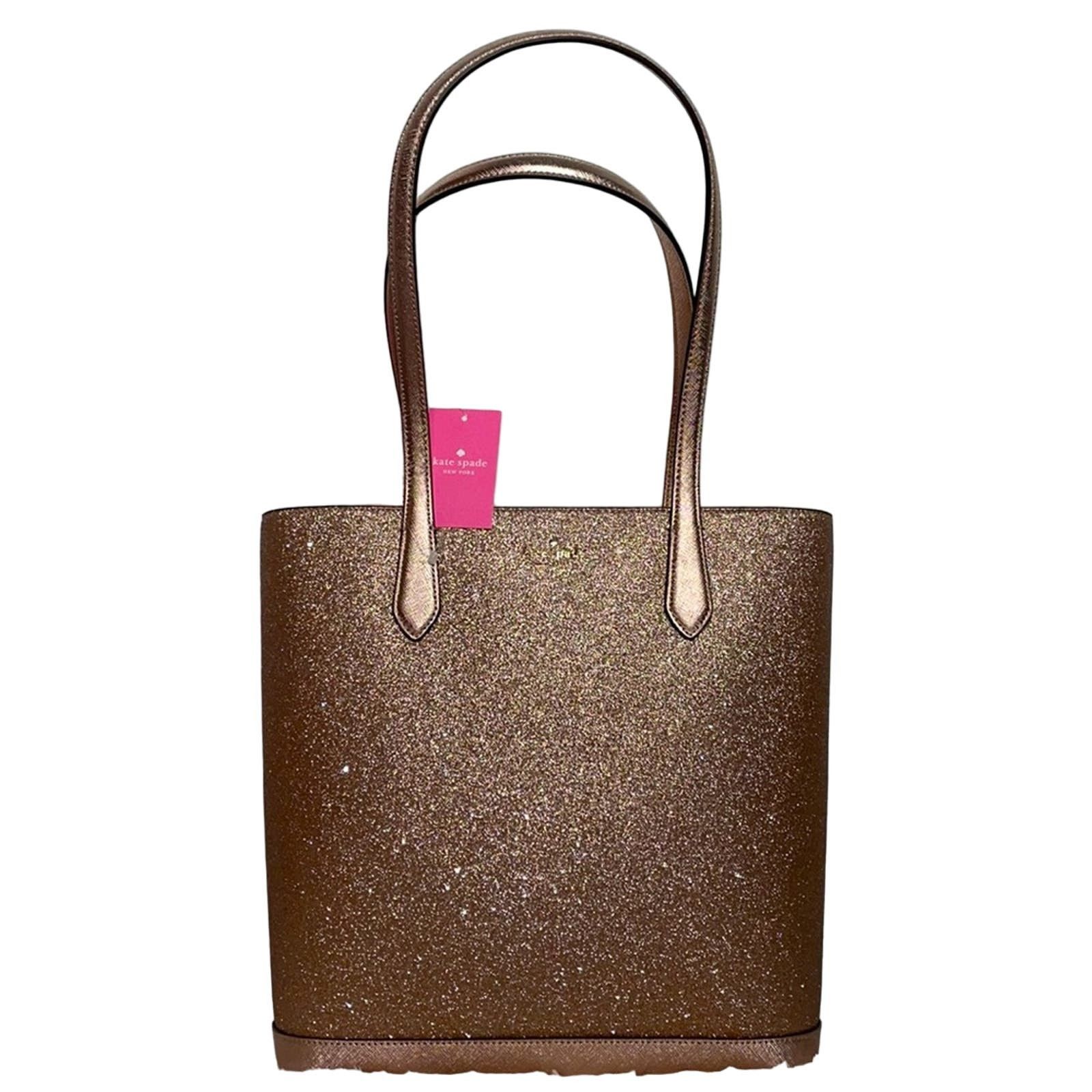 image of NWT Kate Spade Glitter Tote in Gold, Women's