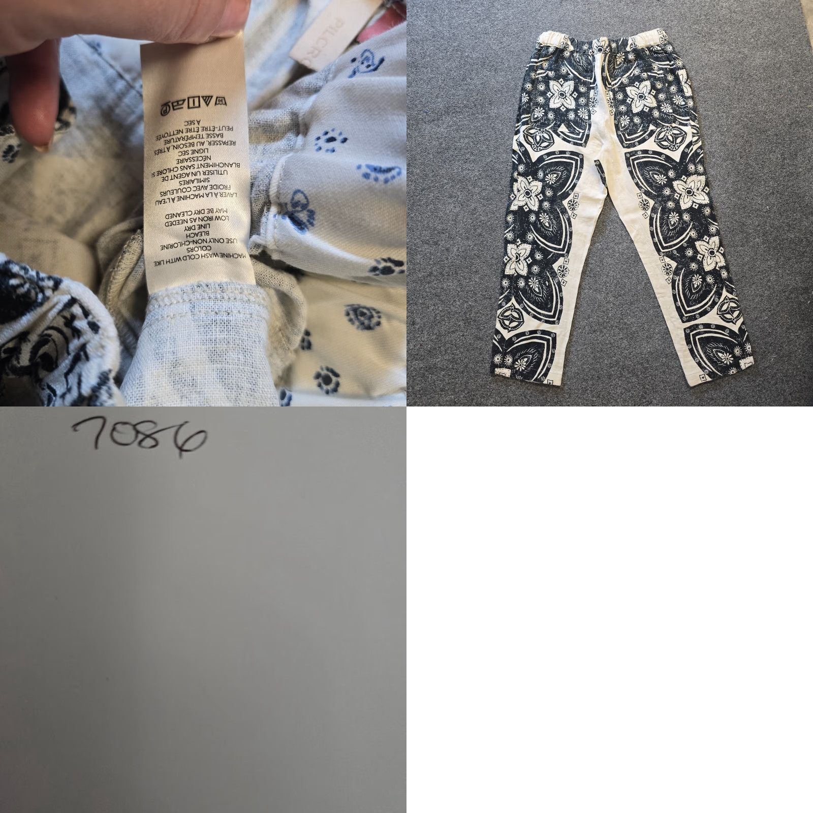 Vintage Pilcro Pants Womens Size Small White Floral Tapered Pull On Beachy Casual Linen Twill High Rise Ankle Pockets Regular Fit Size 28" / US 6 / IT 42 - 8 Thumbnail
