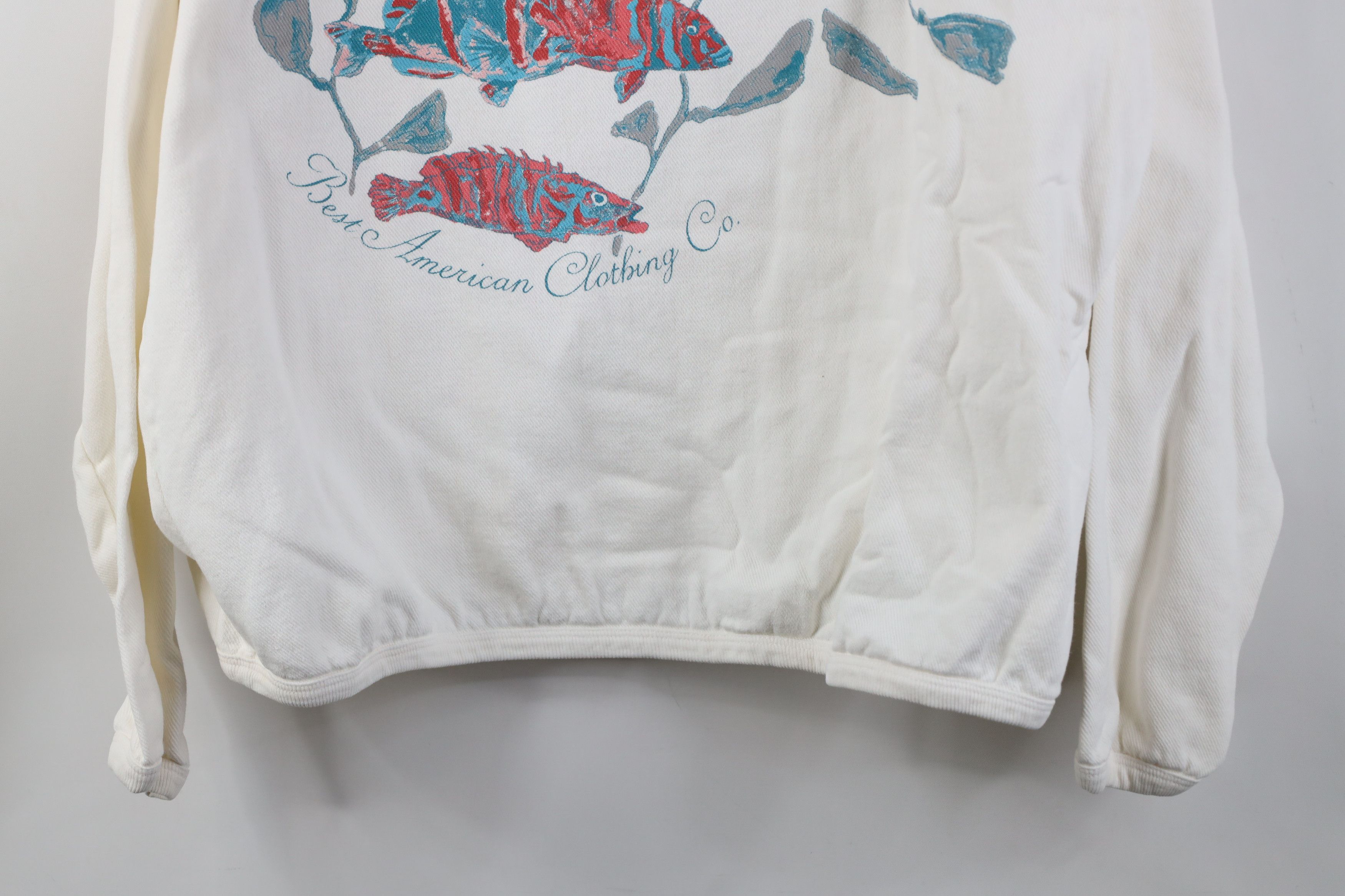 Vintage Vintage 90s Streetwear Nature Fish Mock Neck Sweatshirt Size S / US 4 / IT 40 - 3 Thumbnail