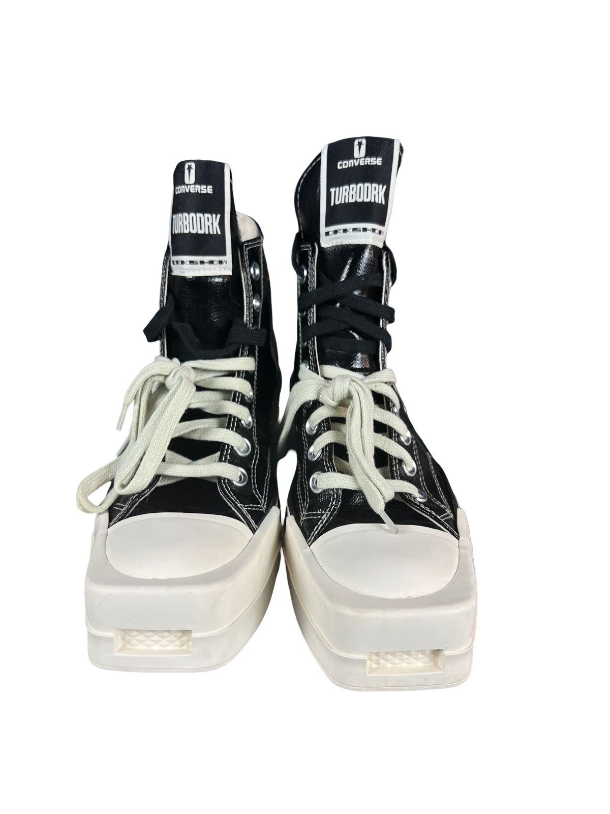 Rick Owens Drkshdw Rick Owens DRKSHDW x Converse TurboDRK Hi Blk Patent Size 8 Size US 8 / EU 41 - 3 Thumbnail