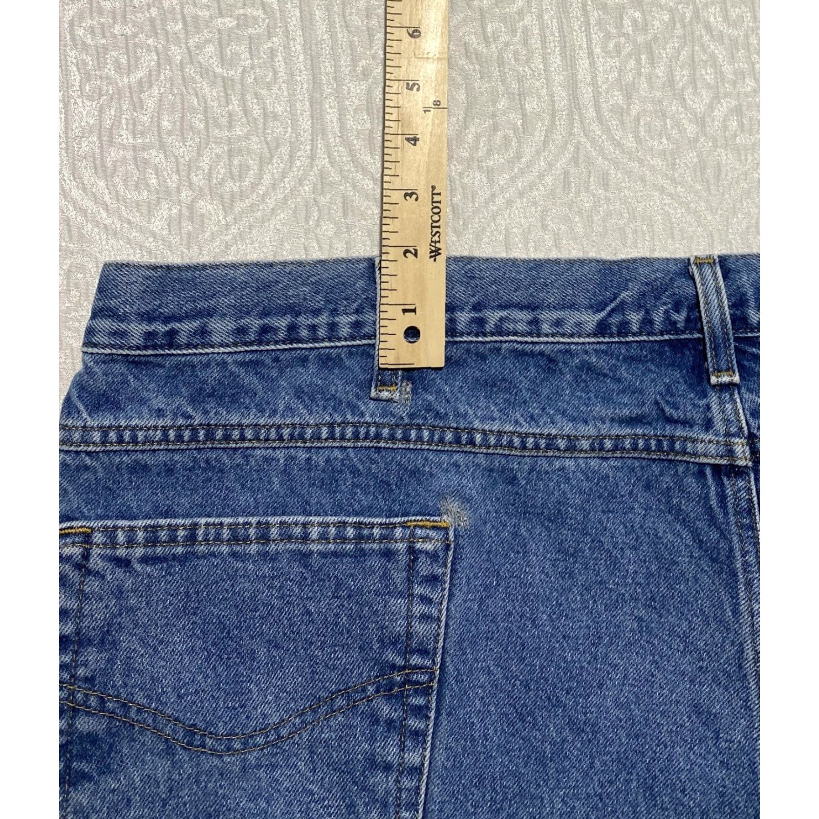 Carhartt VINTAGE Carhartt Jeans Mens 46x32 Blue Denim B17 DST Relaxed Fit Straight Leg Workwear Size US 30 / EU 46 - 4 Thumbnail