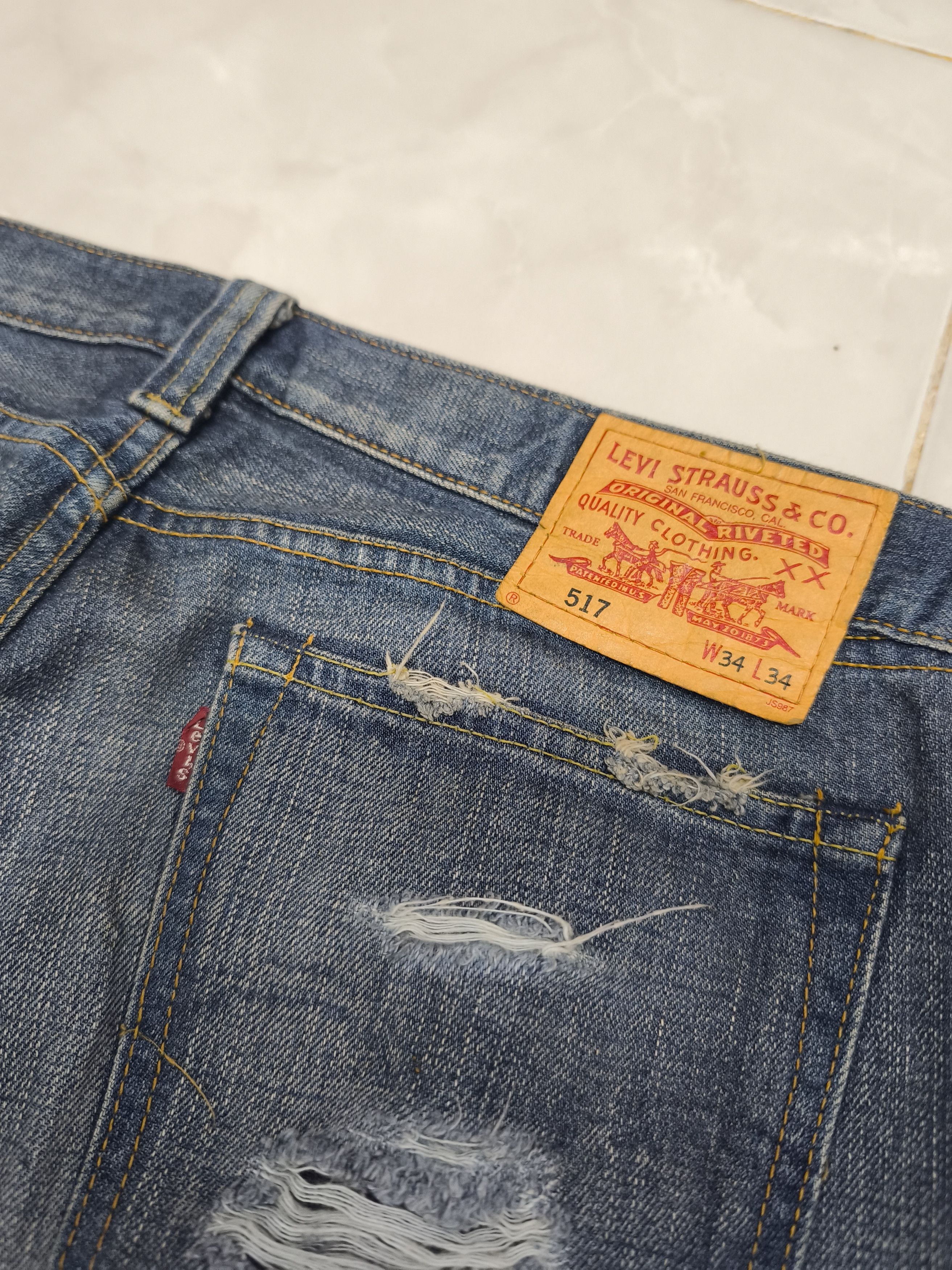 Levi's × Levi's Vintage Clothing × Vintage Vintage Levis 517 distressed flare denim Size US 36 / EU 52 - 8 Thumbnail