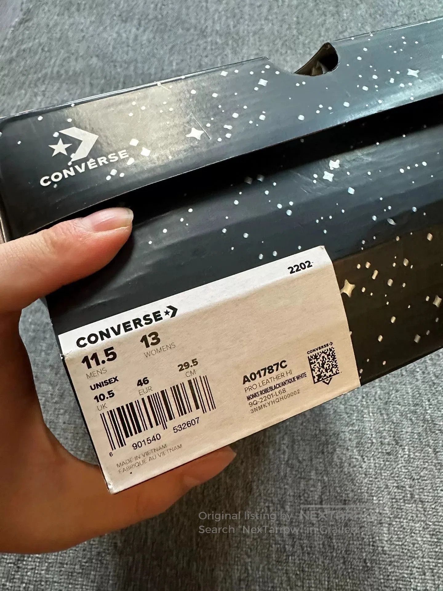 Converse converse high-top sneakers with unique laces. Size US 11 / EU 44 - 4 Thumbnail