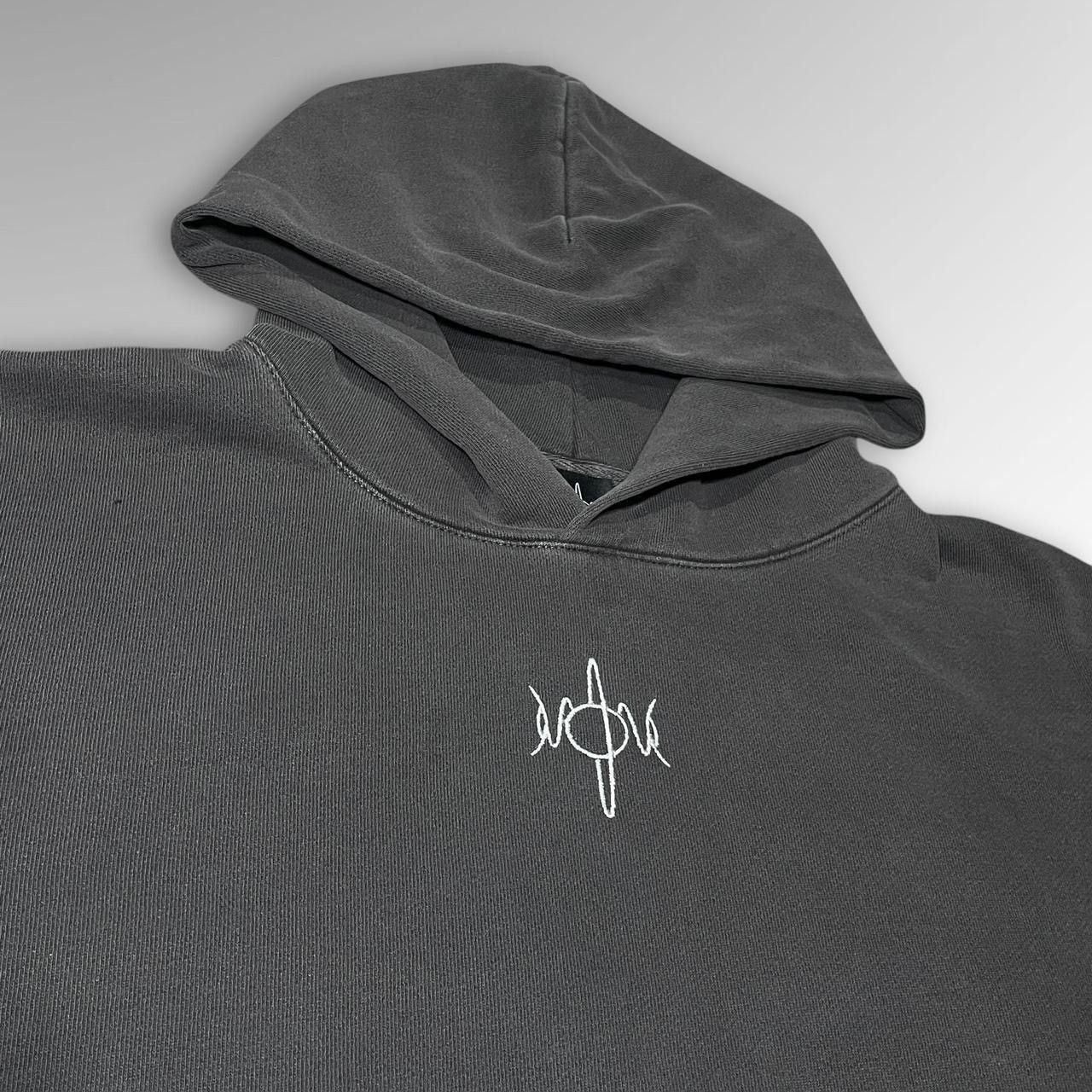 Other Cosmic Eye Hoodie – Washed Gray Retro Sci-Fi Streetwear 👁️ Size US M / EU 48-50 / 2 - 2 Thumbnail