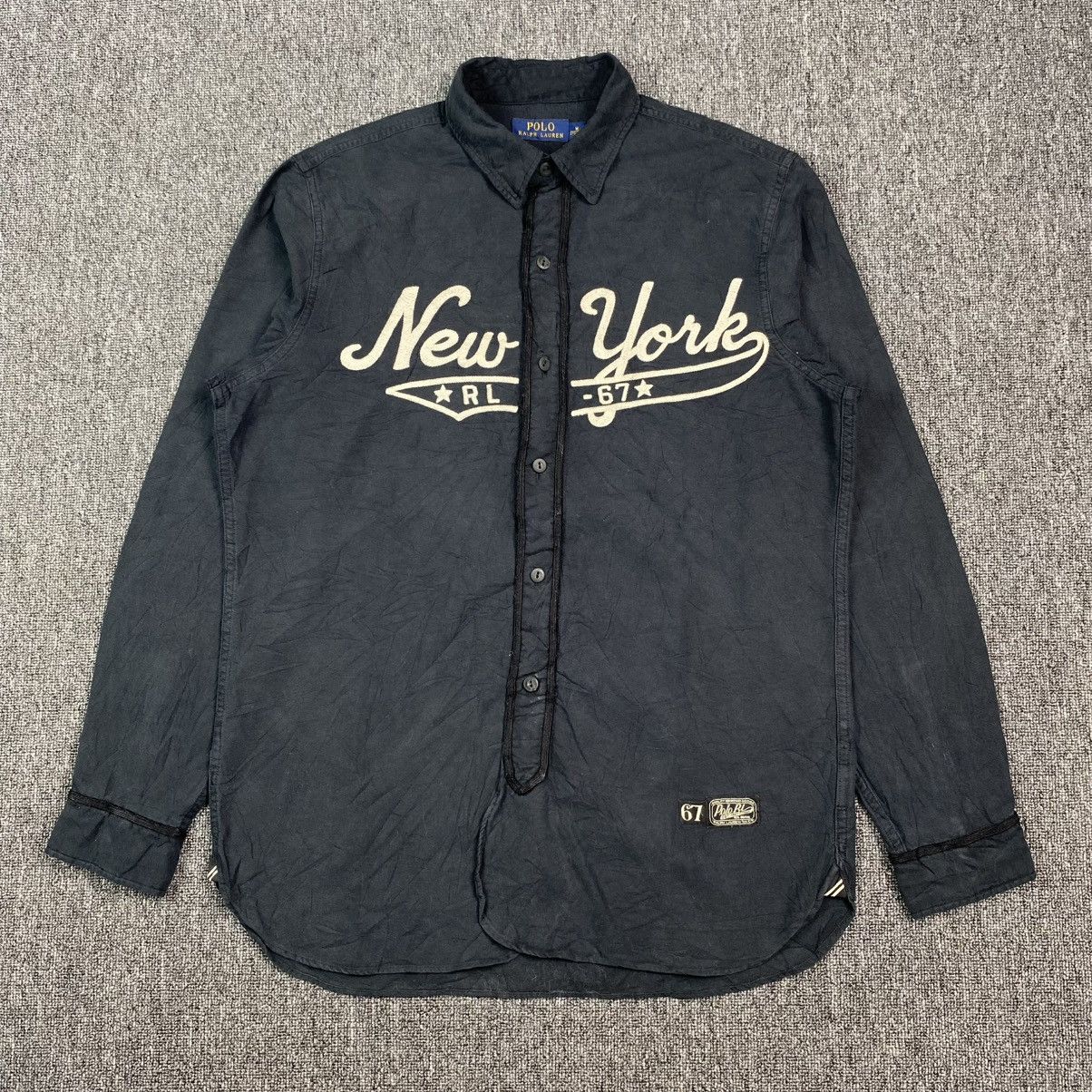 Designer × Polo Ralph Lauren × Ralph Lauren Vintage y2k Polo Ralph Lauren newyork stiching shirt M 90s Size US M / EU 48-50 / 2 - 2 Thumbnail