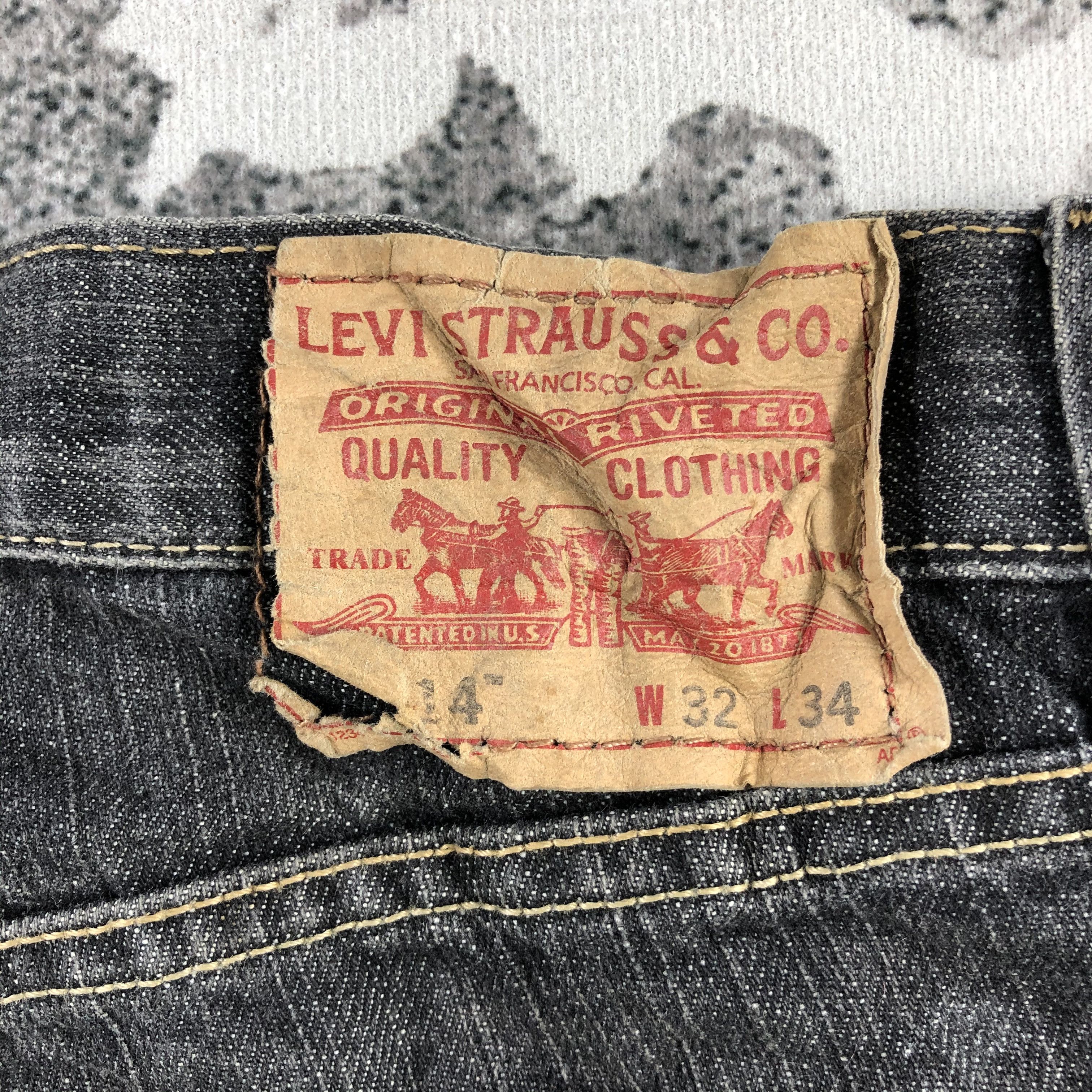 Levi's Vintage Levis 514 Jeans Faded Black Denim KJ1114 Size US 32 / EU 48 - 5 Thumbnail