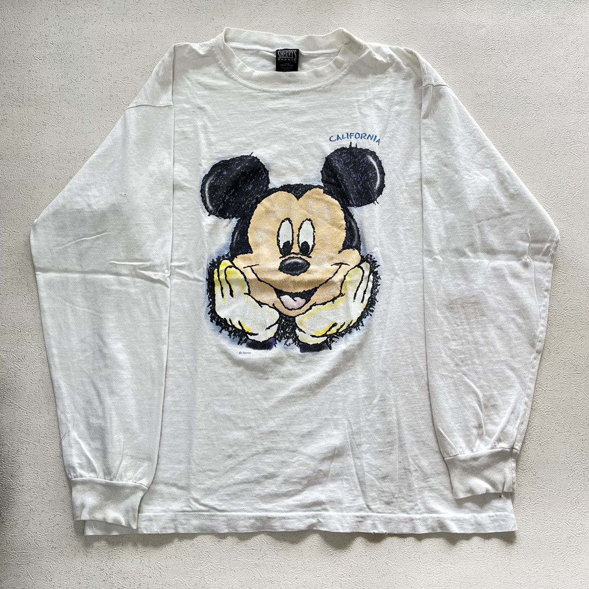 Vintage Vtg 90s Mickey Mouse Longsleeve Tee Size US L / EU 52-54 / 3 - 1 Thumbnail
