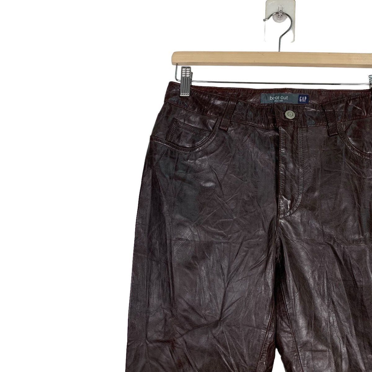 Gap Y2K Fall 00 GAP Bootcut Leather Pant #0051-C4 Size US 28 / EU 44 - 7 Thumbnail