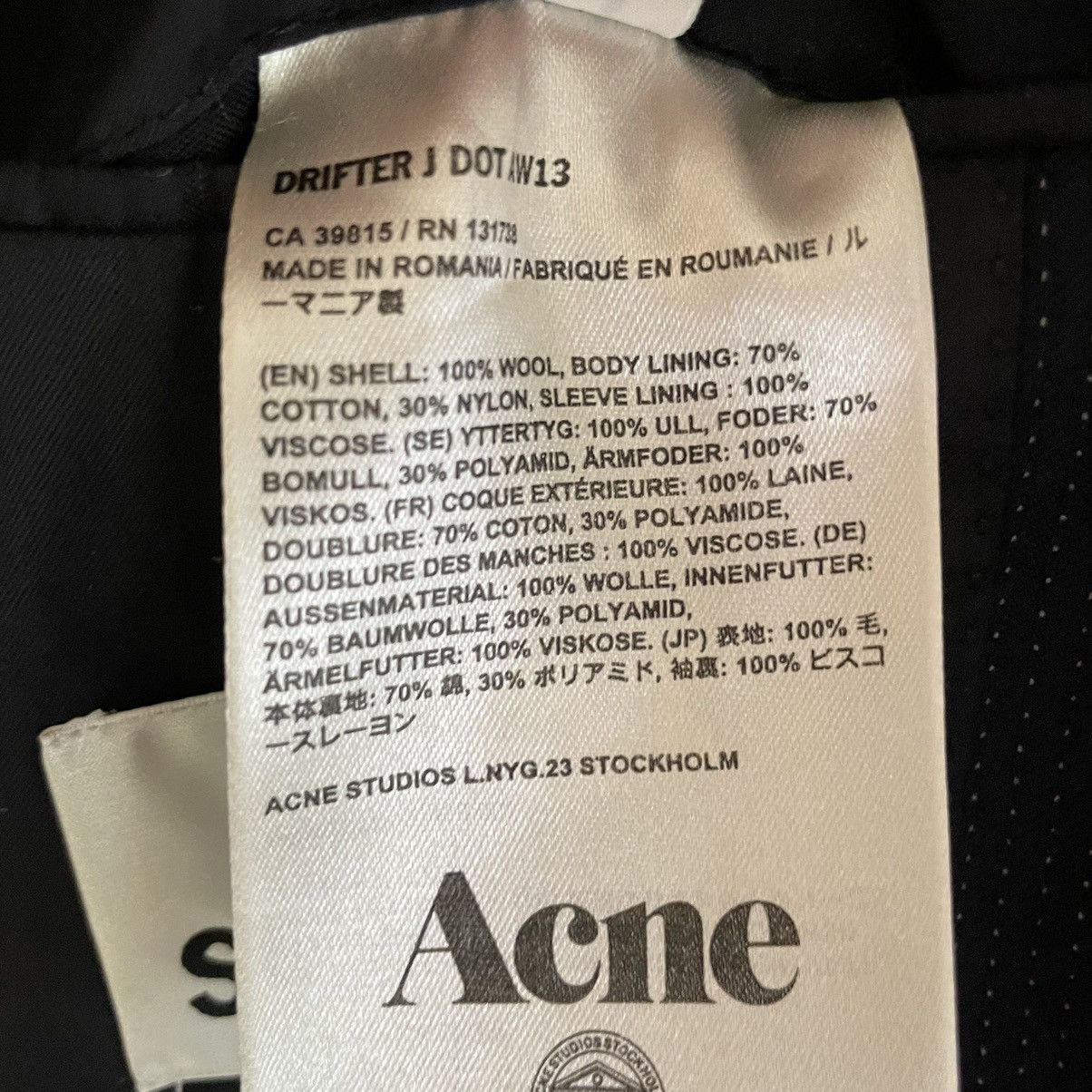 Acne Studios Acne Studios ””DRIFTER J DOT AW13” Size 46S - 10 Thumbnail