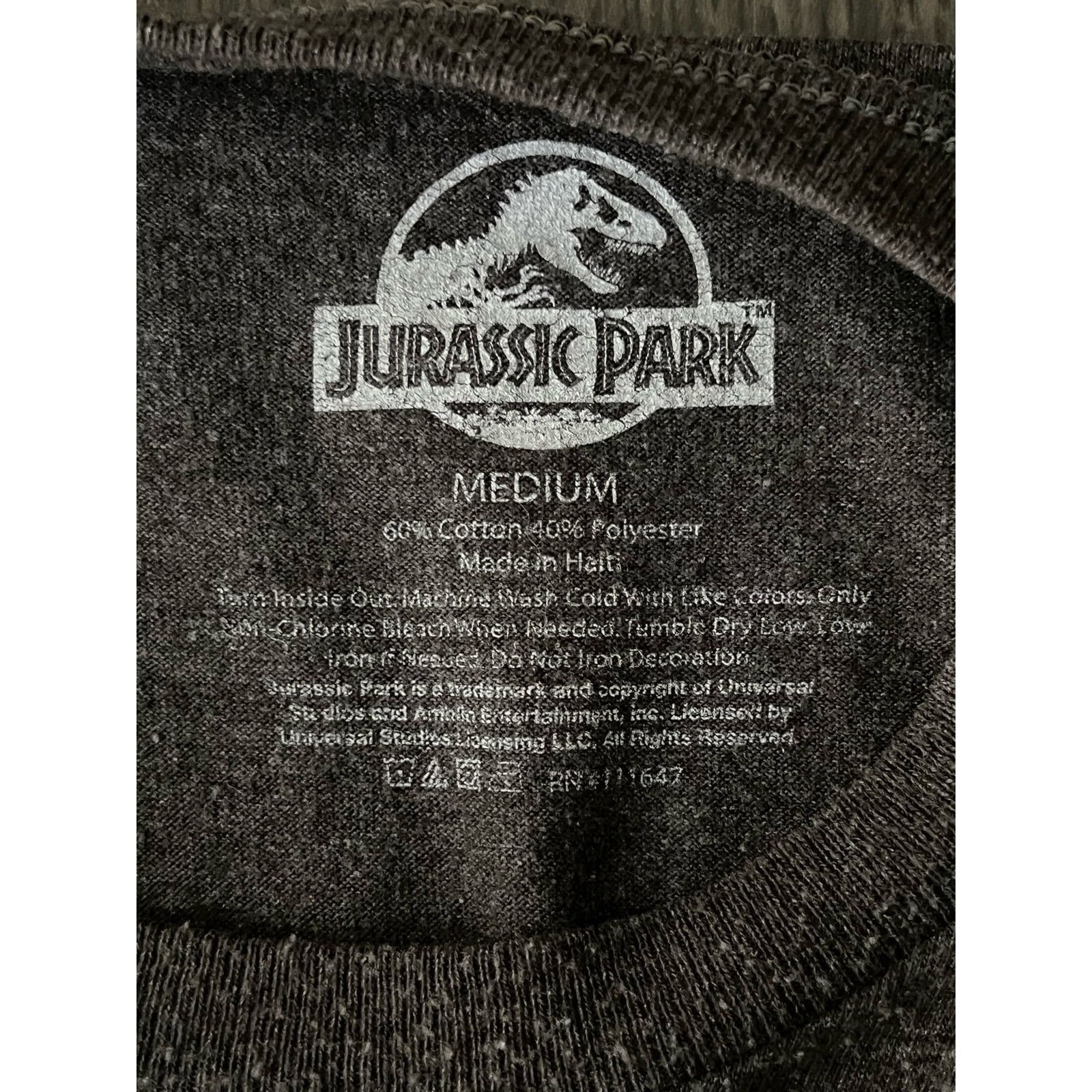 Other Jurassic Park T-Rex Logo Gray Shirt Size US M / EU 48-50 / 2 - 3 Thumbnail
