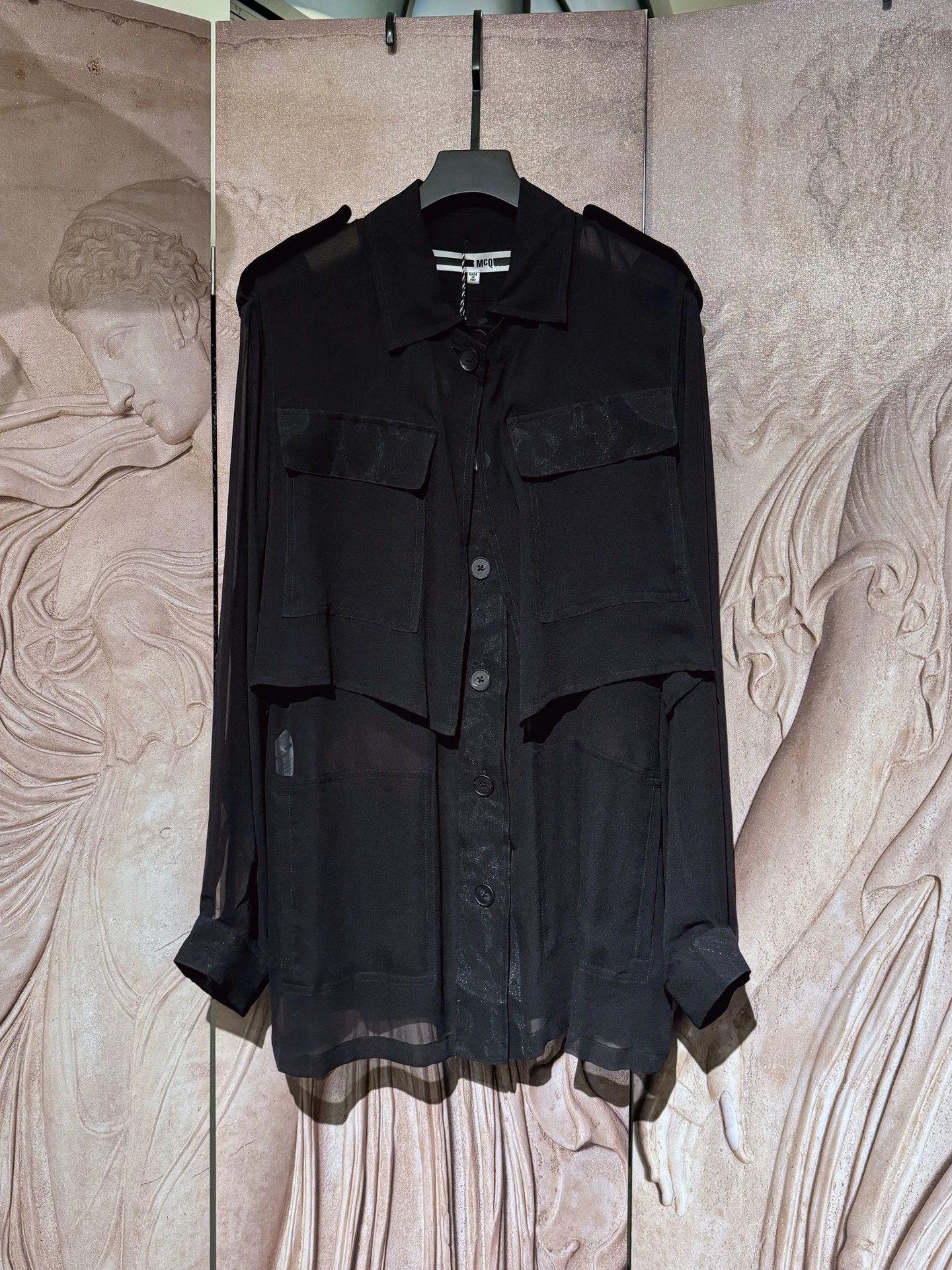 Alexander McQueen Alexsander Mcqueen double layer sheer shirt jacket M Size M / US 6-8 / IT 42-44 - 9 Thumbnail