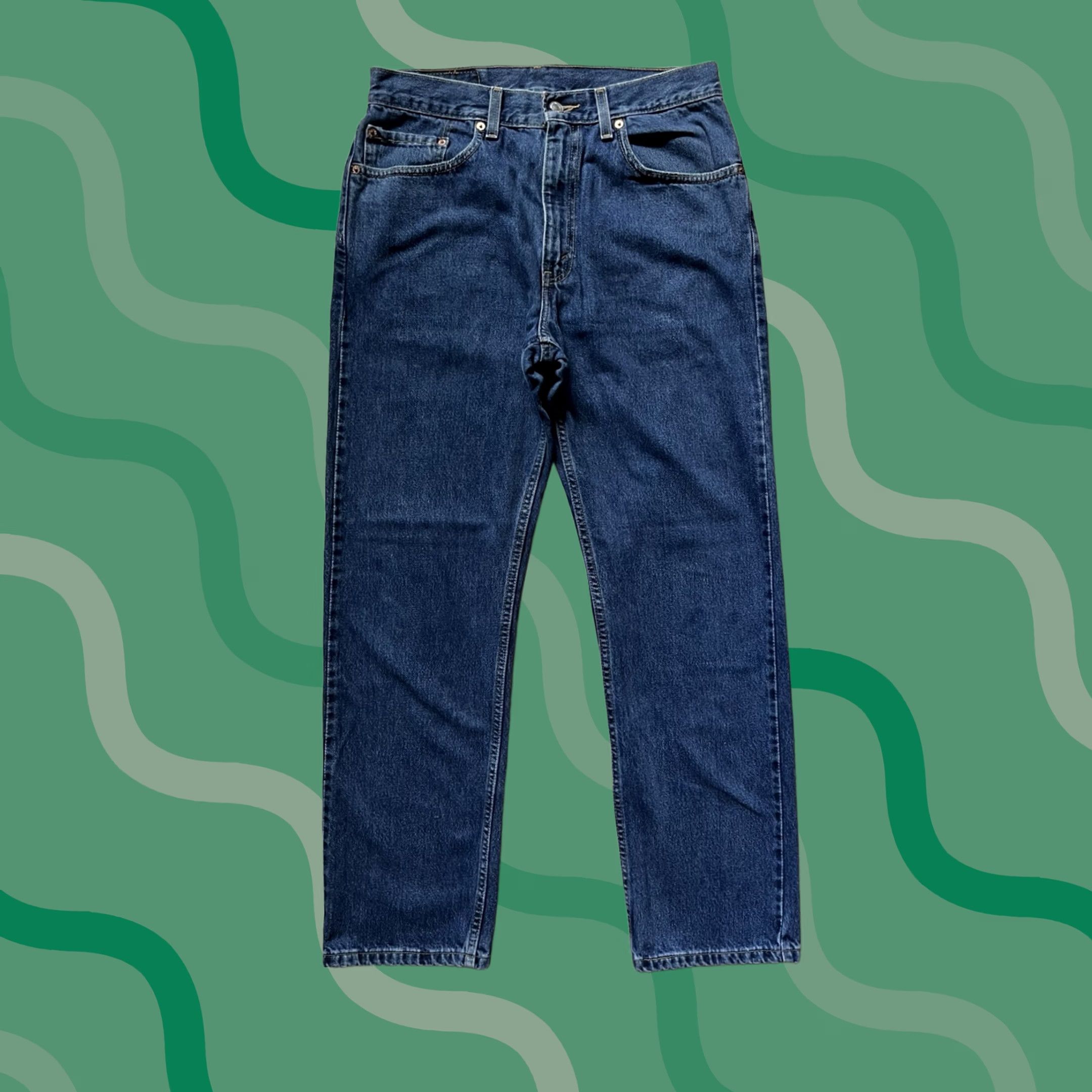 Levi's VINTAGE Levi's Jeans 32x31 Blue Mens Regular Fit Straight Denim Belt Loops 5-Pocket Button Closure Mens Clothing 90s? Size US 32 / EU 48 - 1 Thumbnail