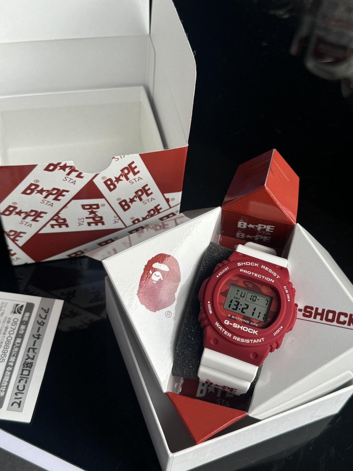 A bathing ape CASIO G-SHOCK Red casio g shock bape Black Friday