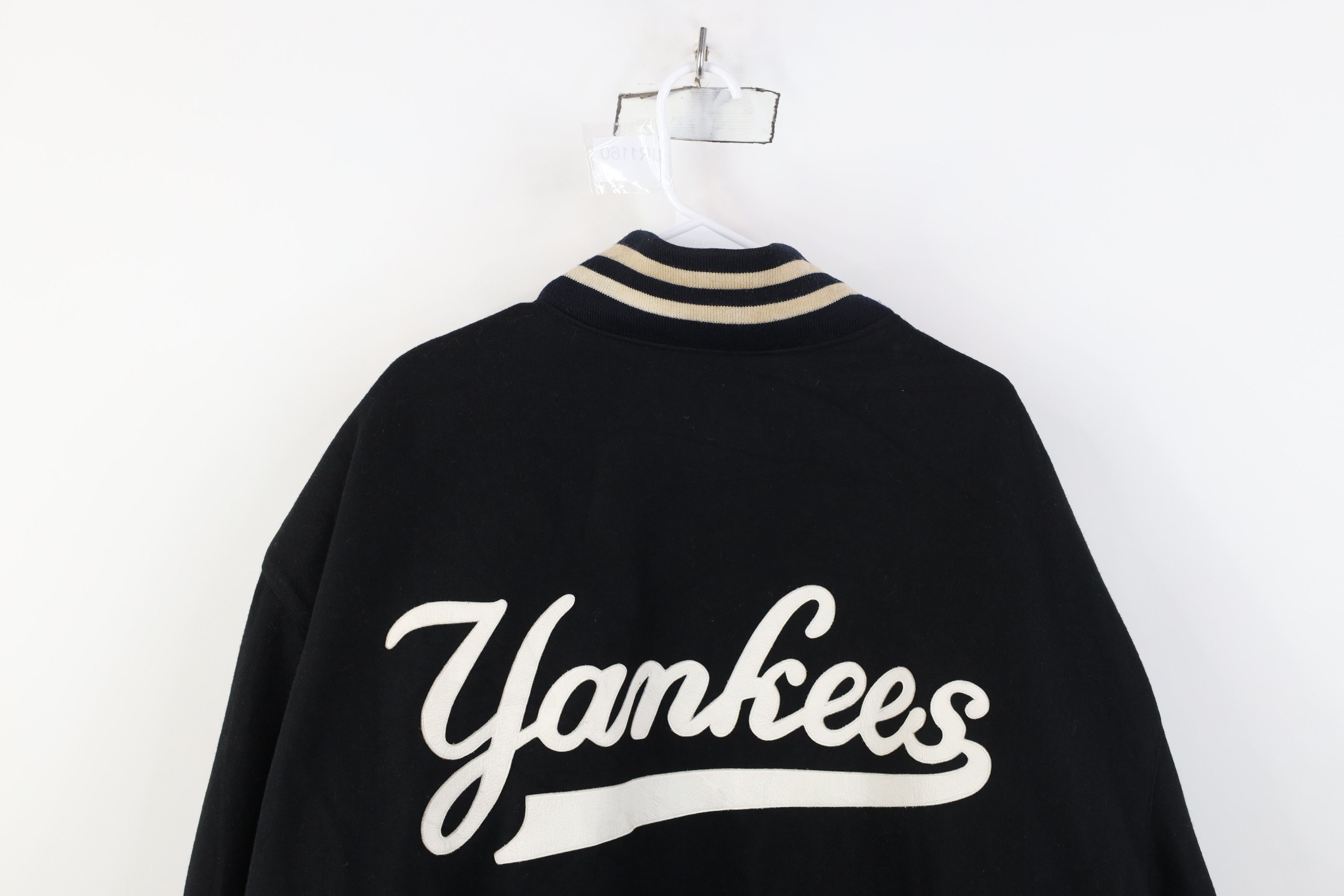 Vintage Vintage 90s JH Design Yankees Baseball Varsity Jacket Black Size US XXL / EU 58 / 5 - 17 Thumbnail