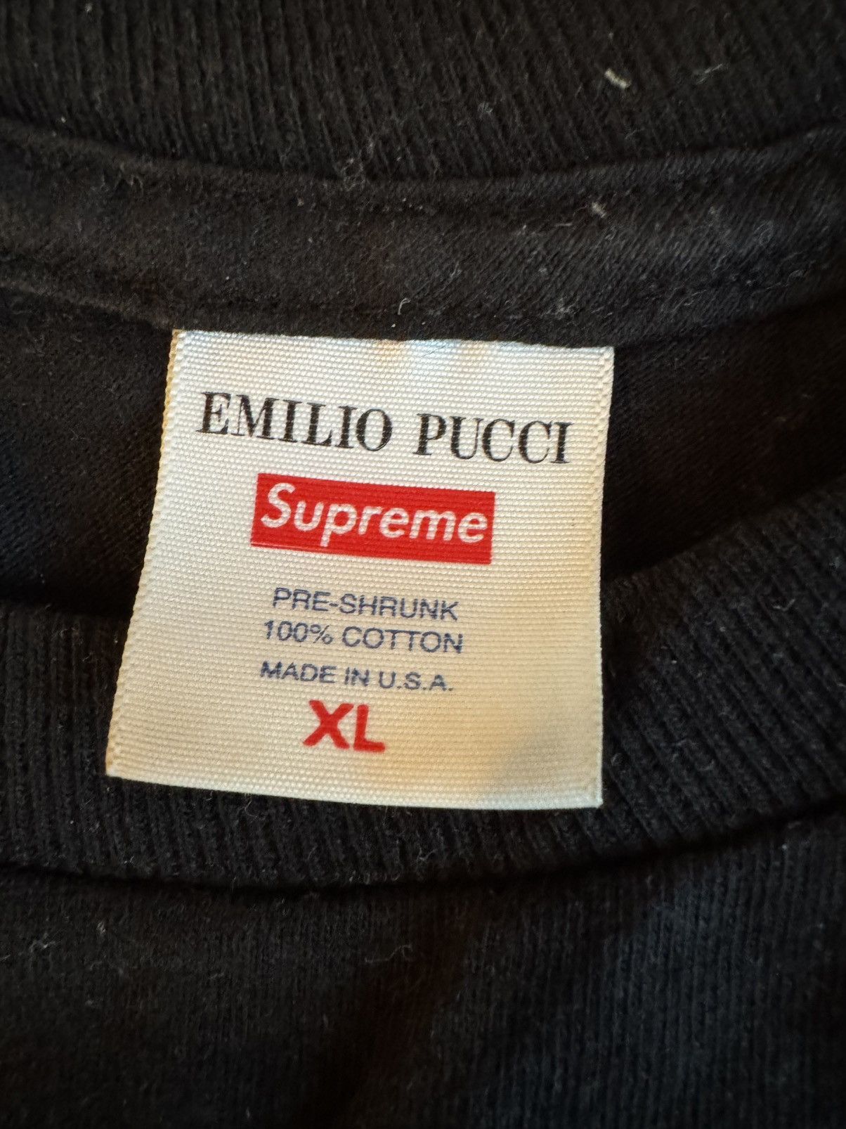 Supreme Supreme x Pucci Tee Black XL Size US XL / EU 56 / 4 - 2 Thumbnail