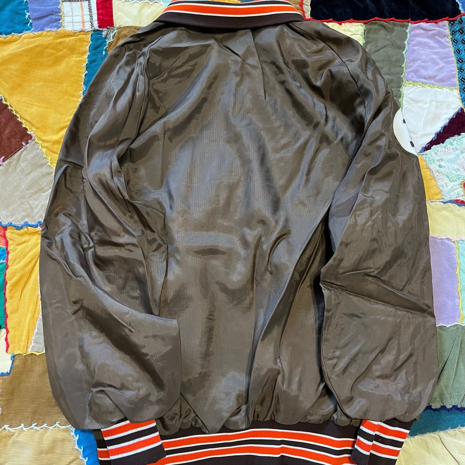 Other Vintage EW Brown/Orange Highschool Varsity Jacket Large / XL Size US XL / EU 56 / 4 - 2 Thumbnail