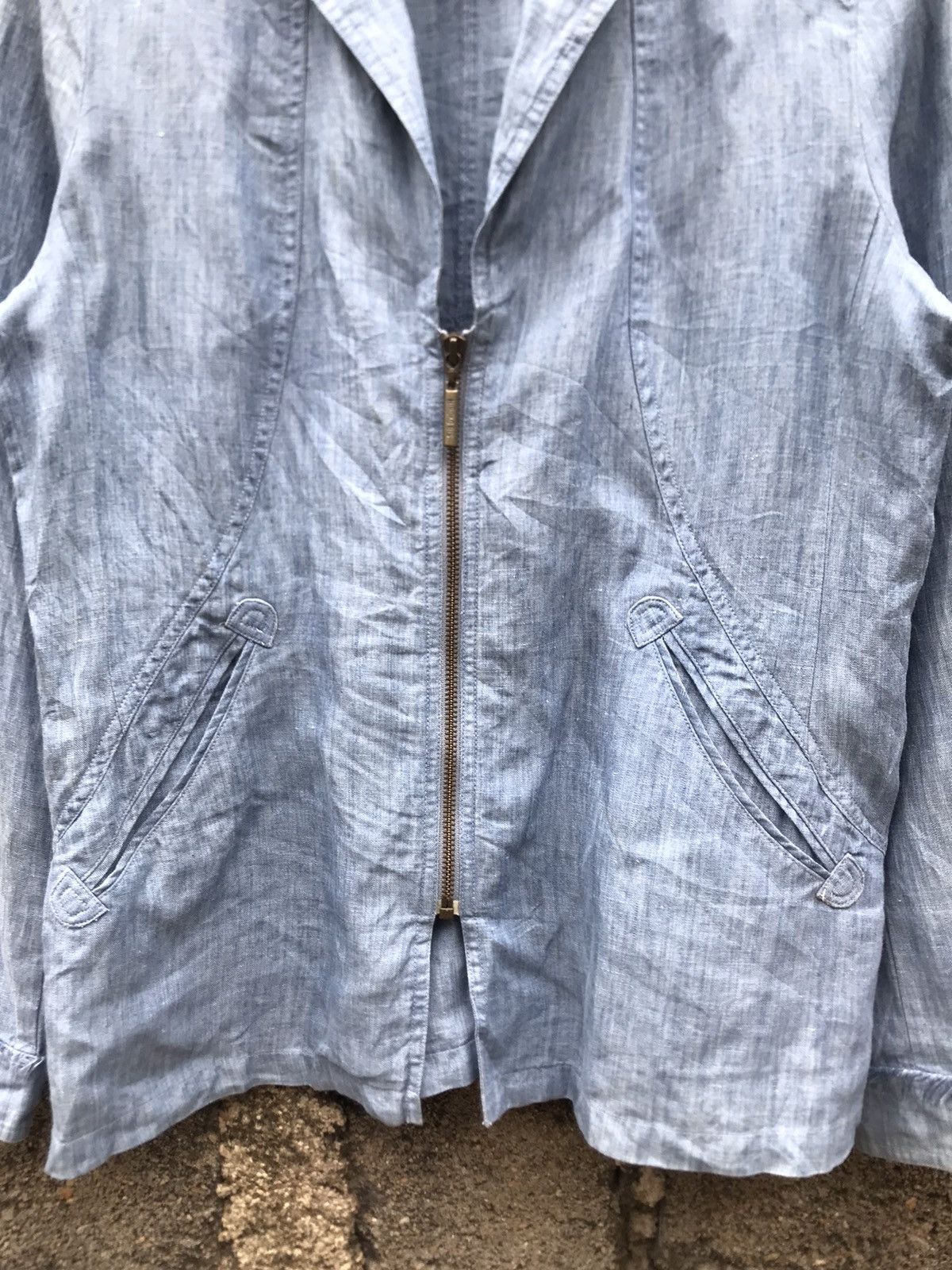 Hiroko Koshino Homme × Japanese Brand × Vintage Vintage Hiroko Bis Hiroko Kishino Zipper Jacket- 11 Size M / US 6-8 / IT 42-44 - 3 Thumbnail