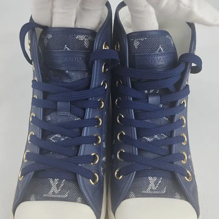 Other Louis Vuitton Classic Monogram Denim Fashion Sneakers -2508 Size US 5.5 / EU 38 - 5 Thumbnail