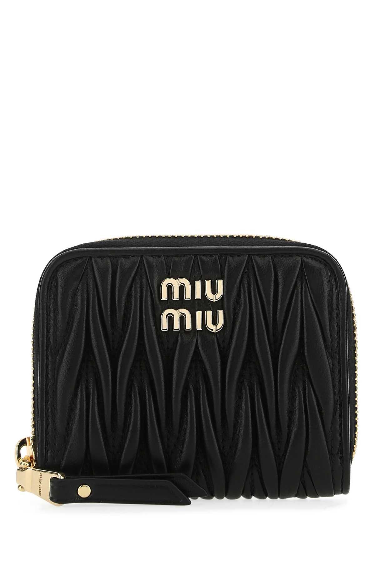 Miu Miu Black Leather Coin Purse Size ONE SIZE - 1 Thumbnail
