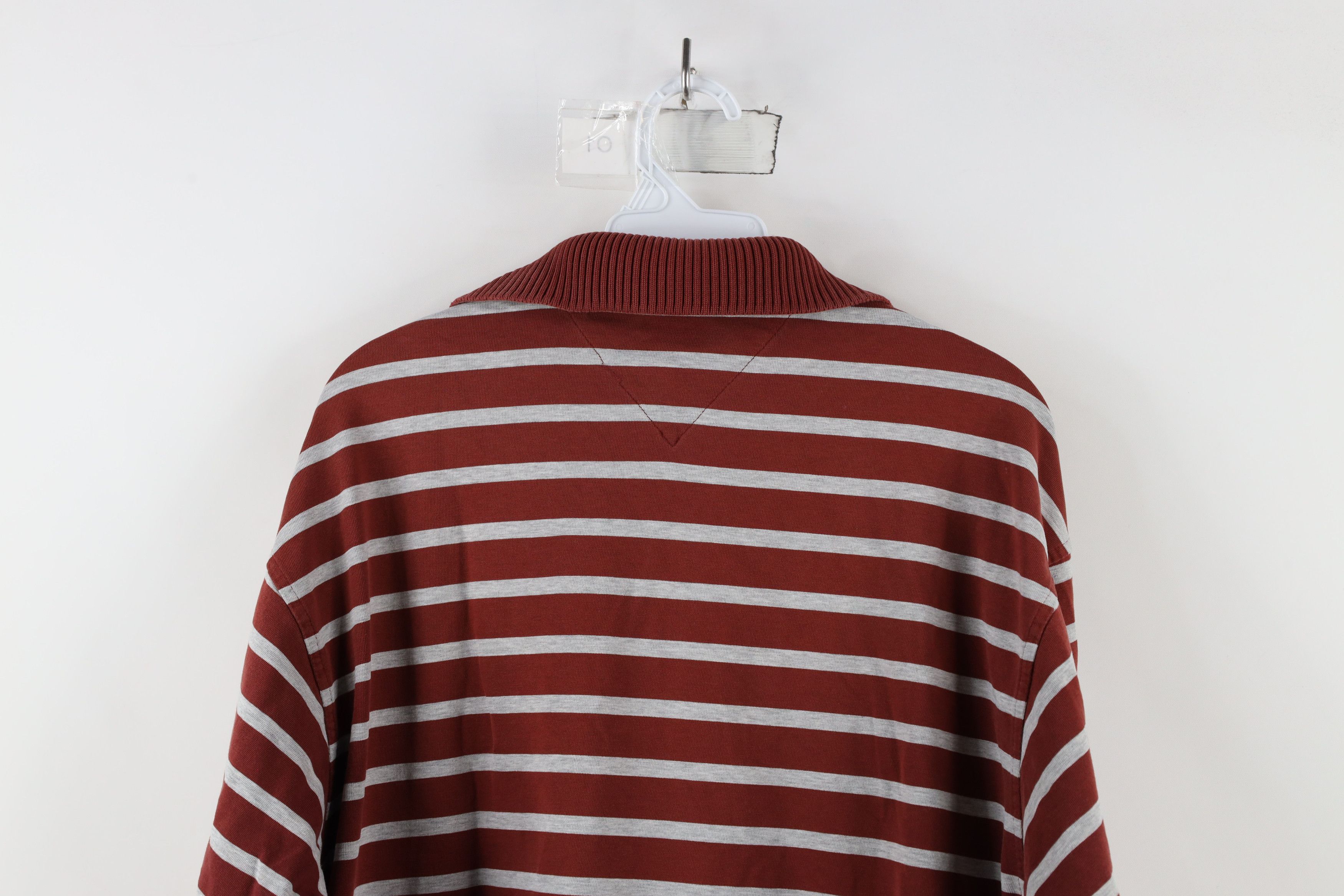 Tommy Hilfiger × Vintage Vintage 90s Tommy Hilfiger Striped Long Sleeve Rugby Polo Size US L / EU 52-54 / 3 - 14 Thumbnail