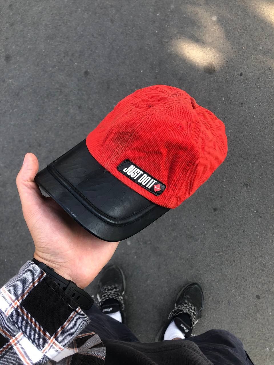 Nike × Vintage VERY RARE NIKE JUST DO IT CAP DRILL SWOOSH Y2K JAPAN STYLE Size ONE SIZE - 1 Thumbnail