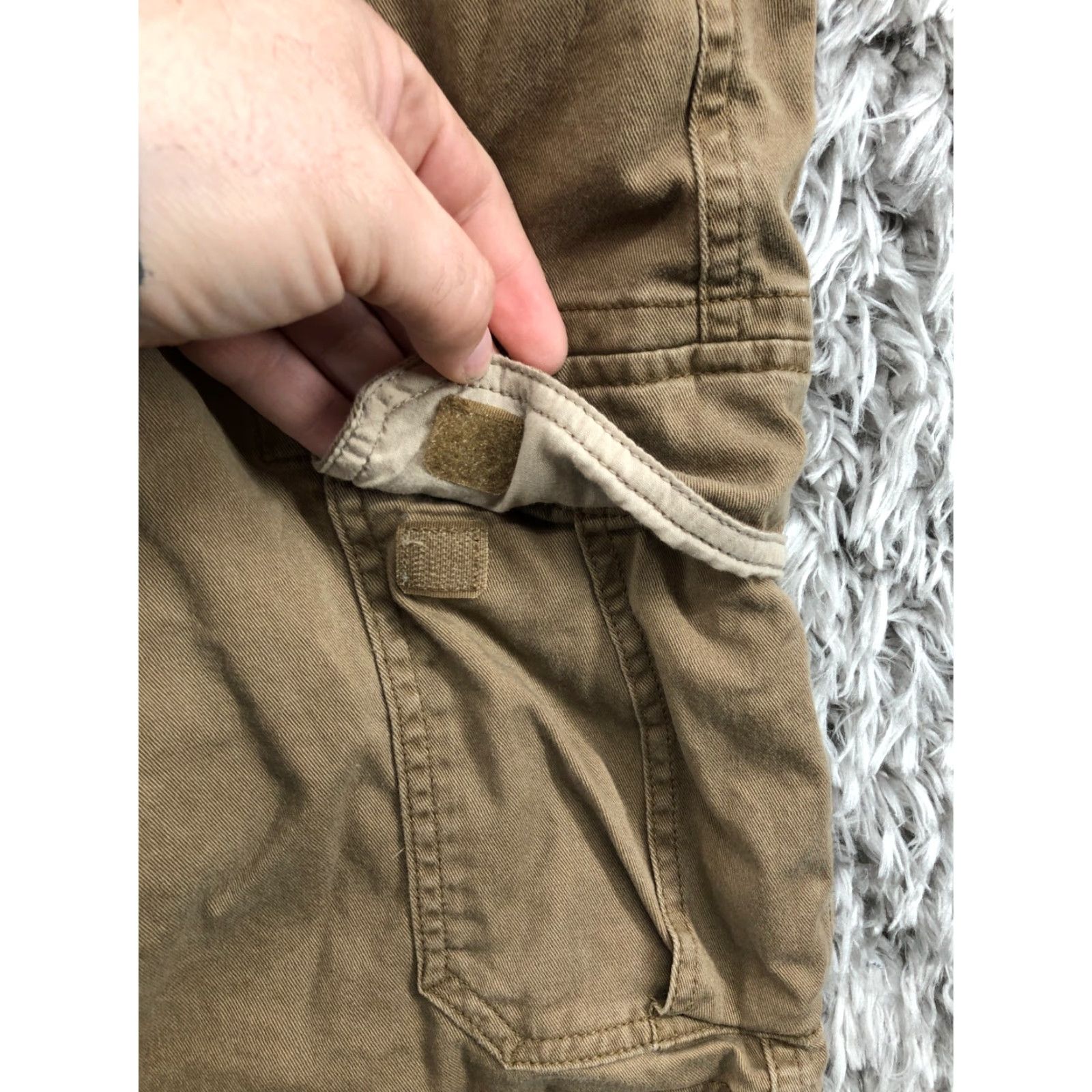 Vintage Sun River Cargo Shorts Mens Size 40 Mid Rise Medium Wash Beige Size US 40 / EU 56 - 4 Thumbnail