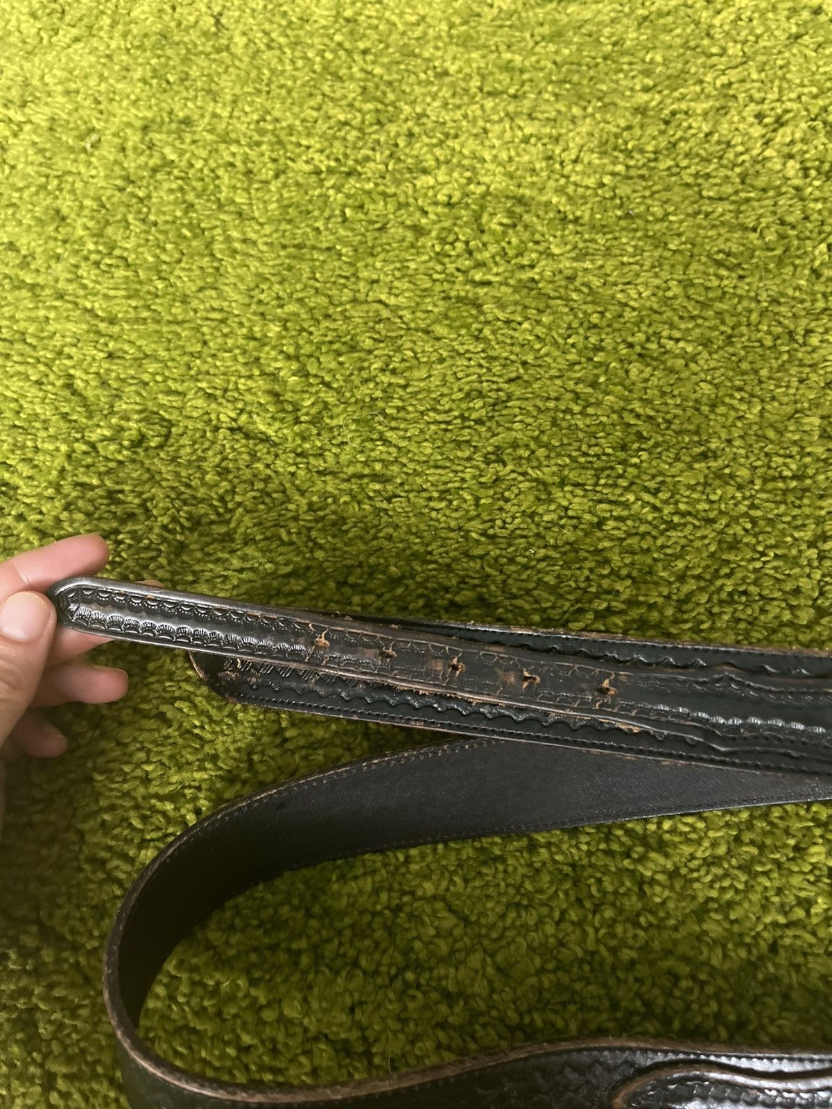 Cowboy Equipment × Genuine Leather × Nocona Nocona Belt Co. 1990s vintage real leather western cowboy Size 32 - 3 Thumbnail