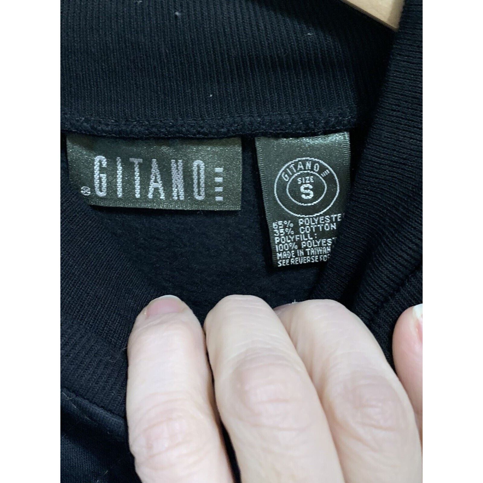Vintage Gitano vintage Black Techna Sport Sweatshirt Streetwear Size S / US 4 / IT 40 - 5 Thumbnail
