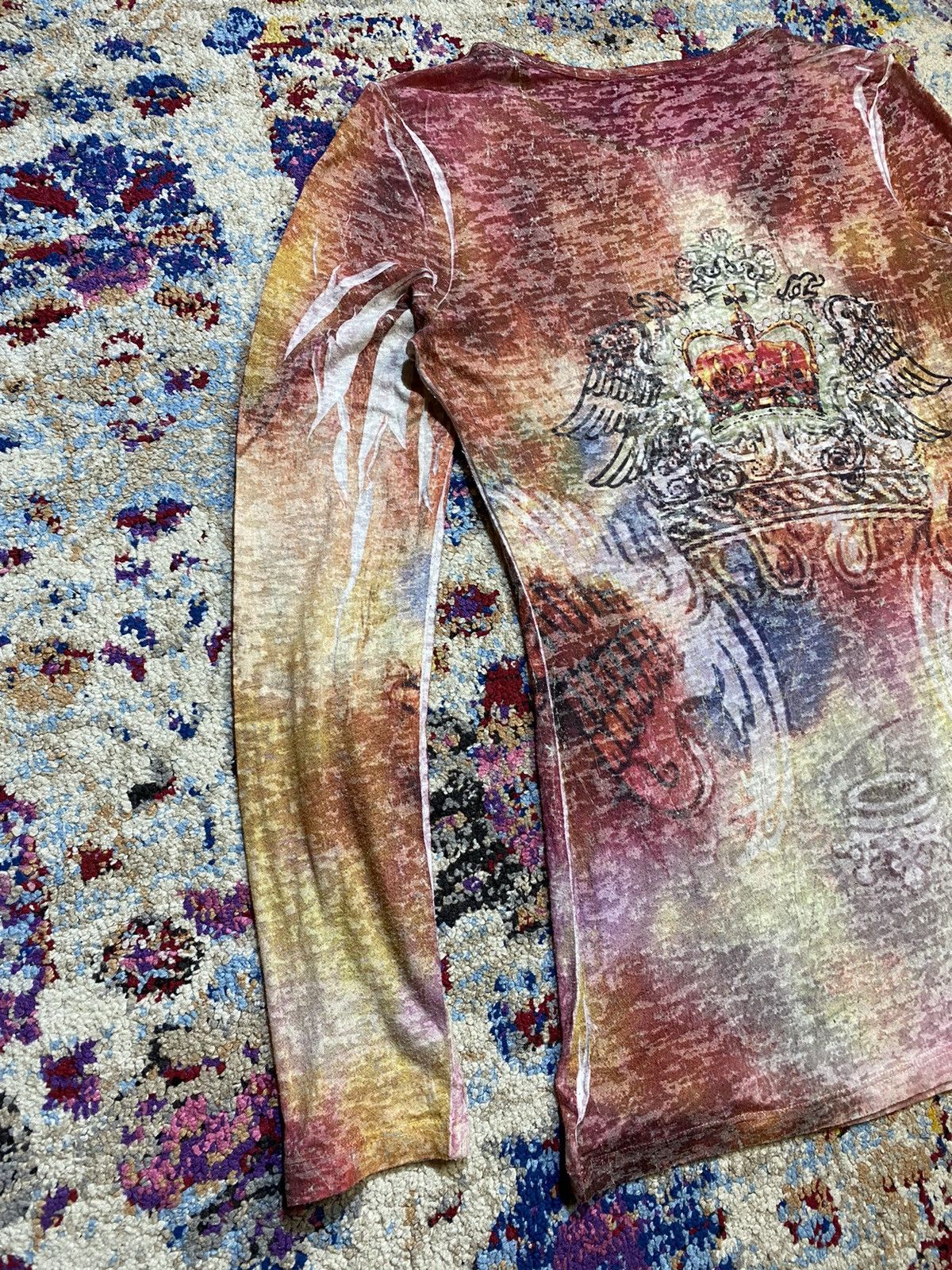 I.N.C × POST ARCHIVE FACTION (PAF) INC International Concept Body Suit Mesh Top Wings & Crown Size S / US 4 / IT 40 - 7 Thumbnail